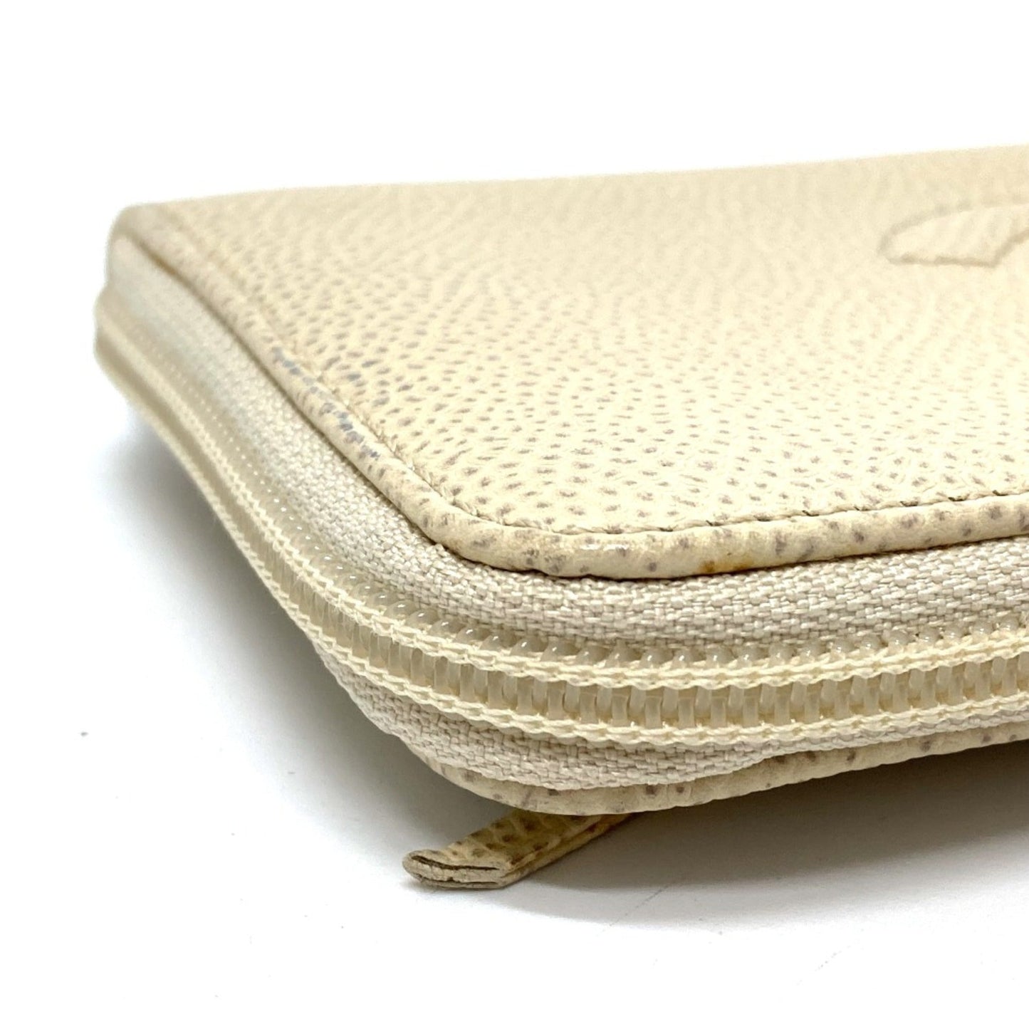 Chanel Beige Leather Long Wallet (Bi-Fold) ()