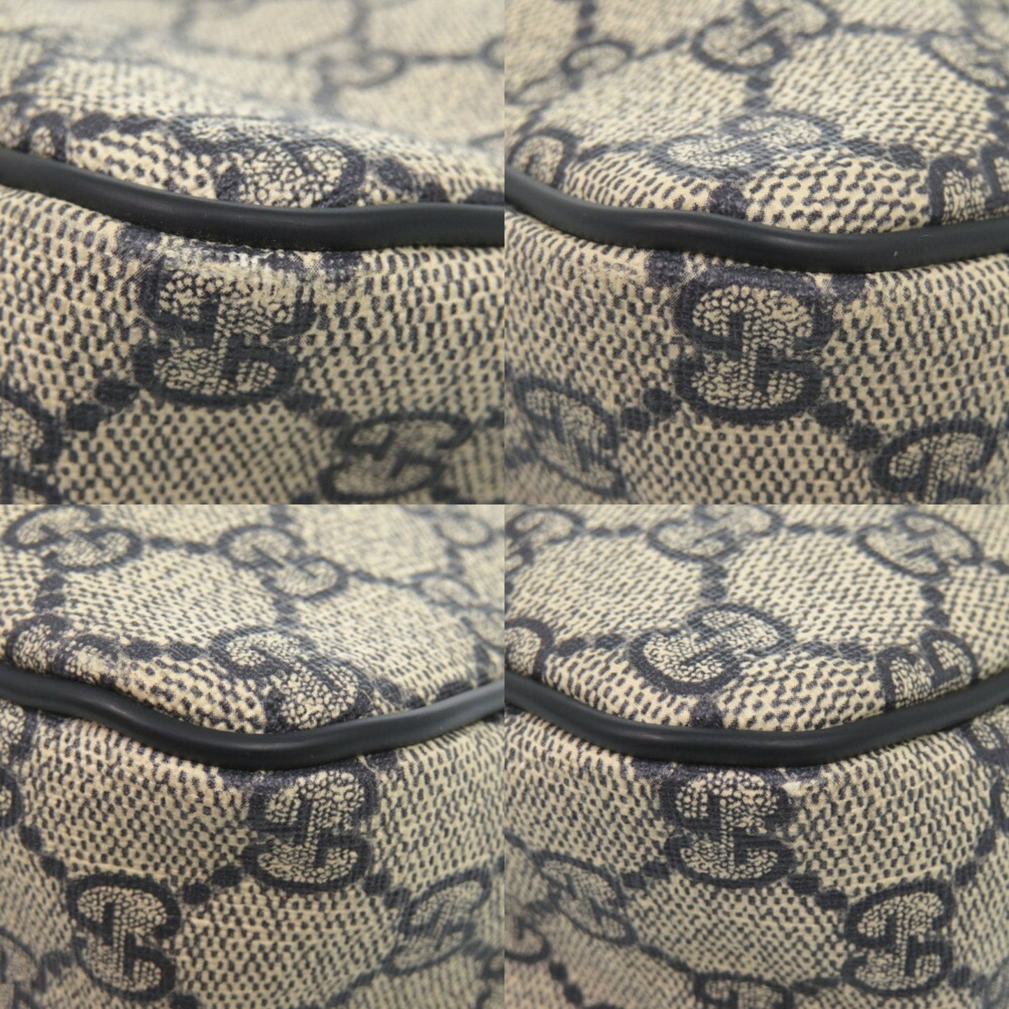 Gucci Beige Navy Gg Supreme Shoulder Bag ()