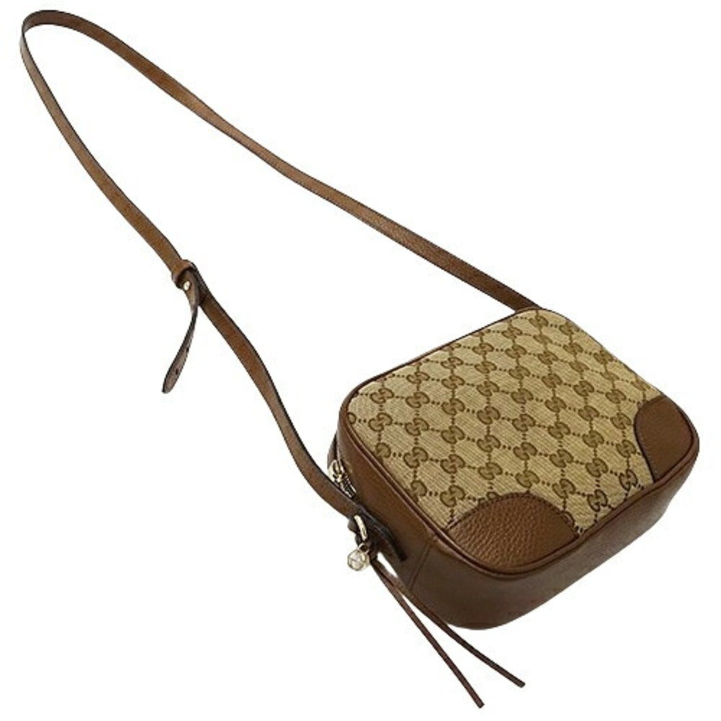 Gucci Gg Canvas Beige Brown Gg Canvas Shoulder Bag ()