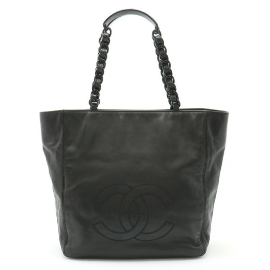 Chanel Black Plastic Leather Tote Bag ()