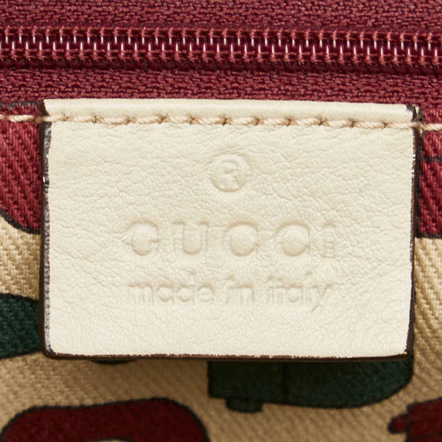 Gucci Guccissima Ivory White Canvas Leather Shoulder Bag Tote Bag ()