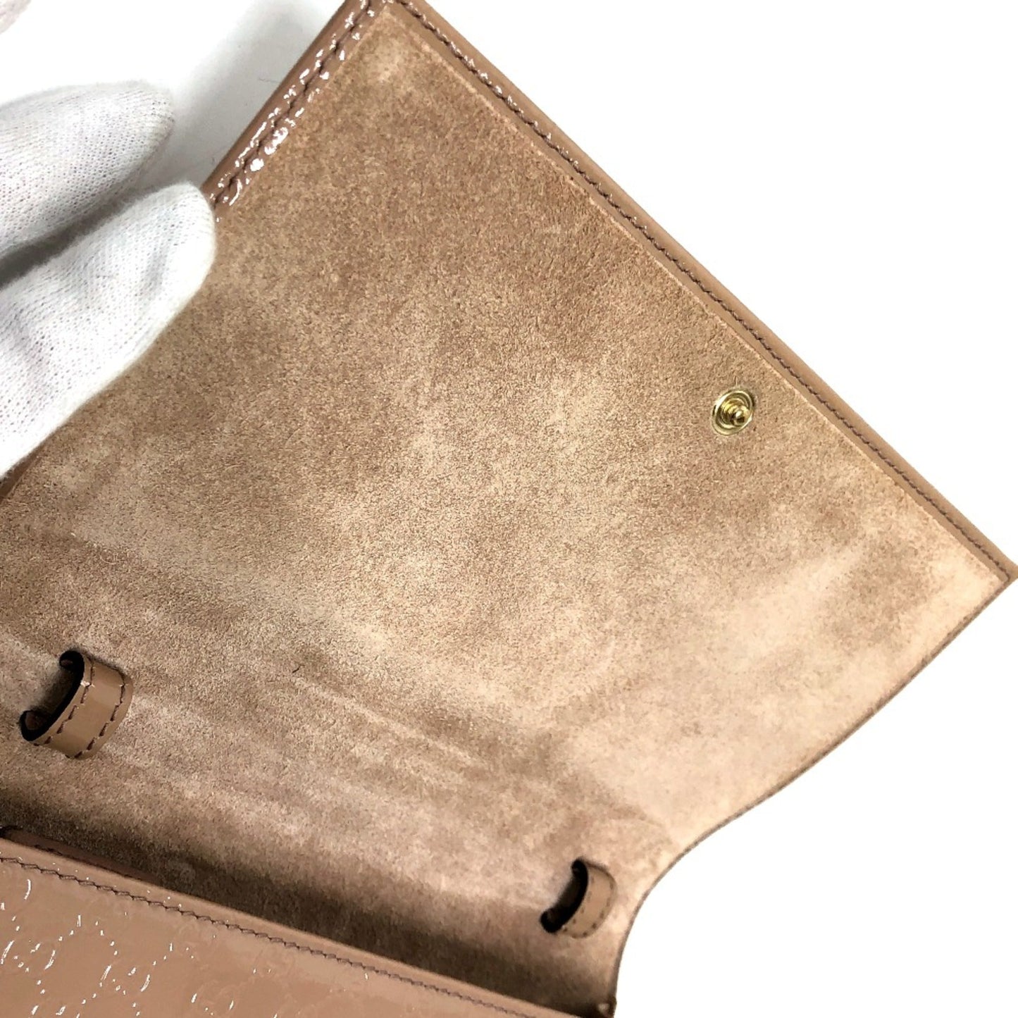 Gucci Beige Patent Leather Shoulder Bag ()