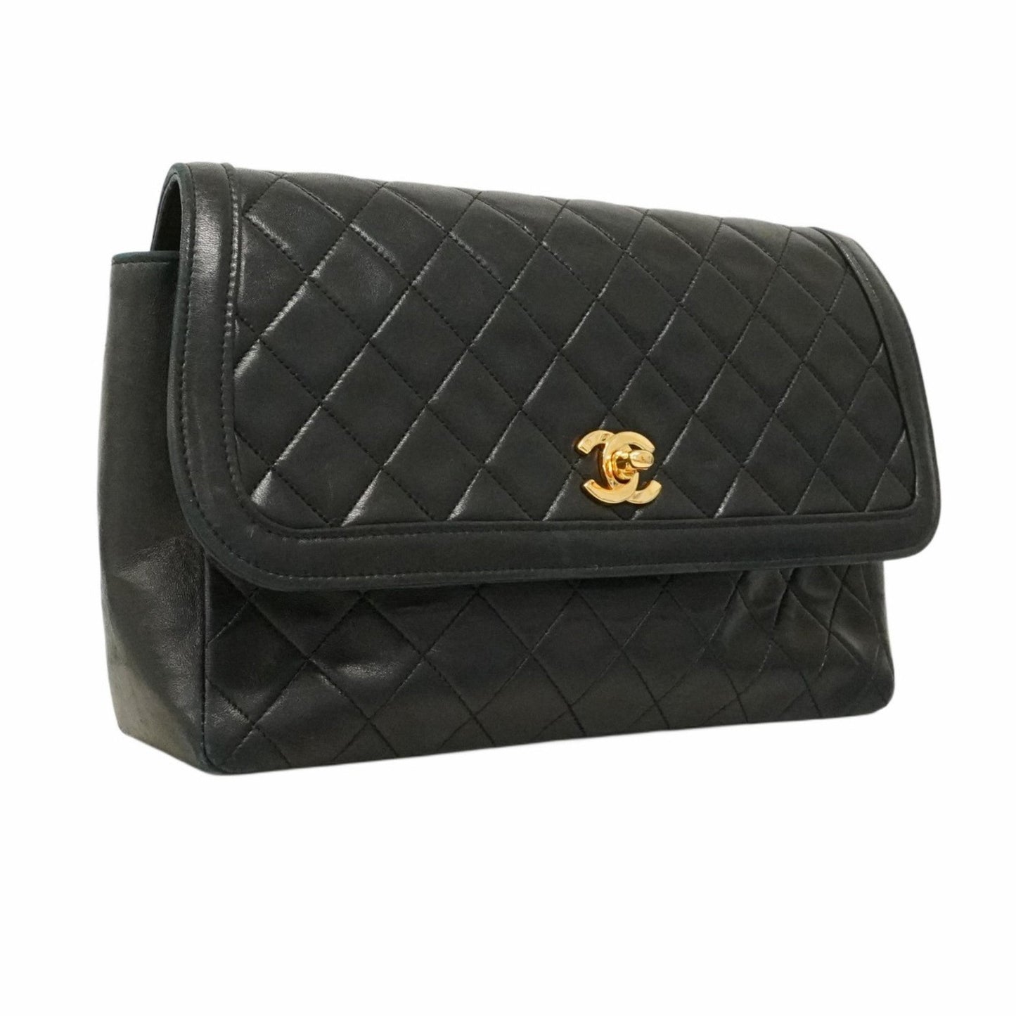 Chanel Black Leather Shoulder Bag ()