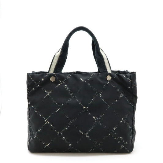 Chanel Black Red Color Nylon Handbag Shoulder Bag Tote Bag ()