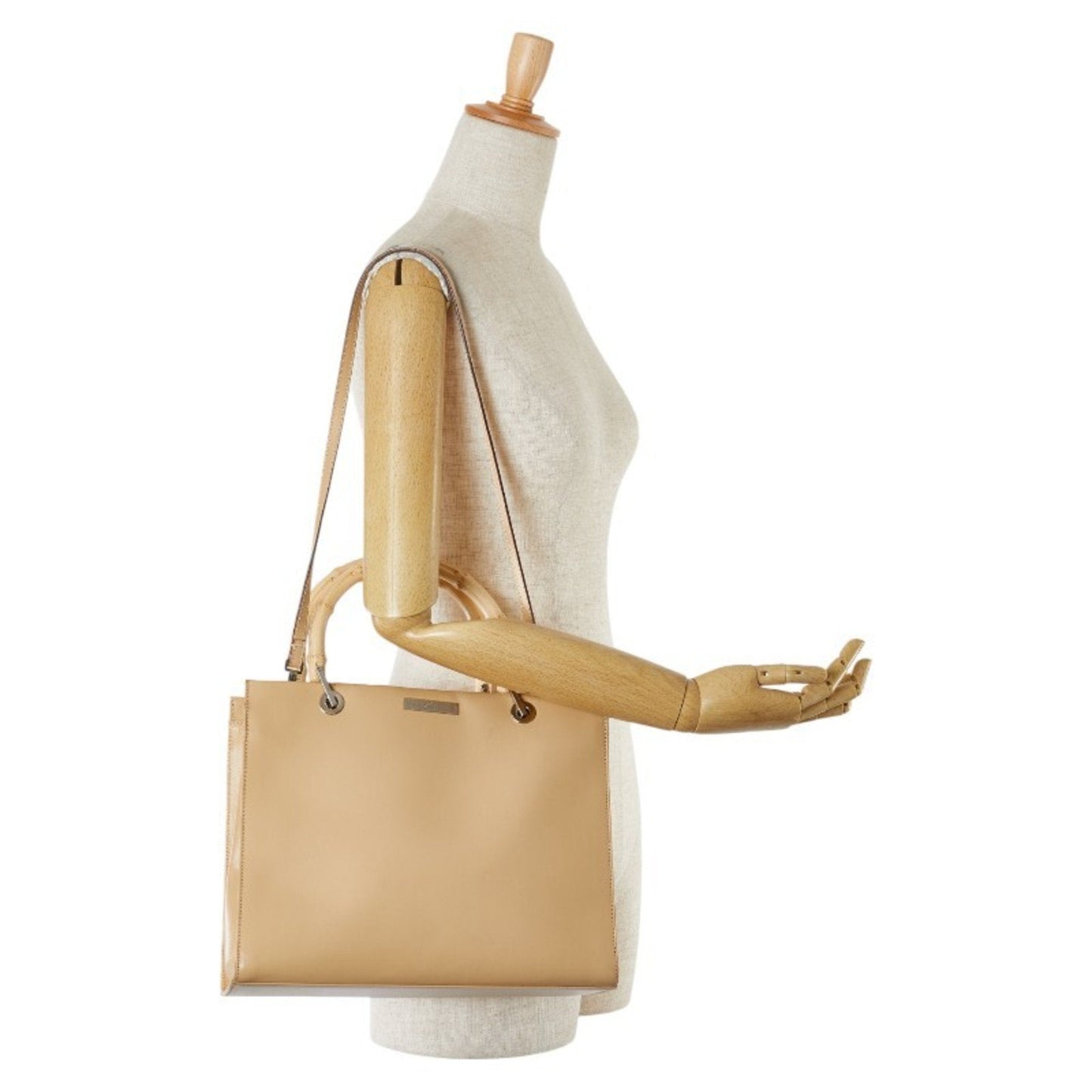 Gucci Beige Leather Handbag Shoulder Bag ()