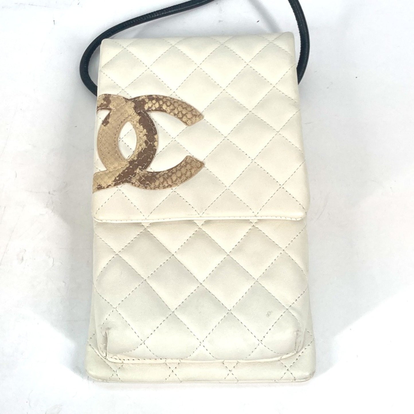 Chanel White Leather Shoulder Bag ()
