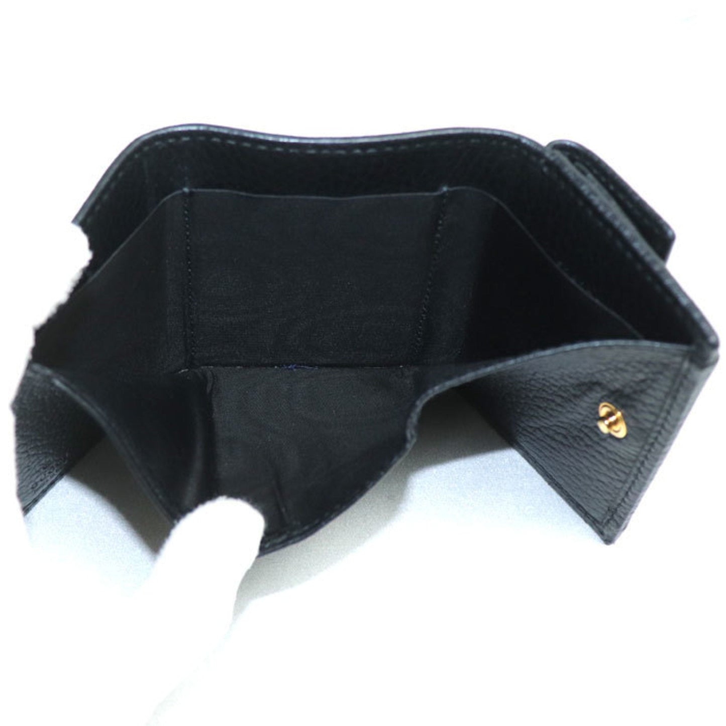 Gucci Black Leather Wallet (Tri-Fold) ()