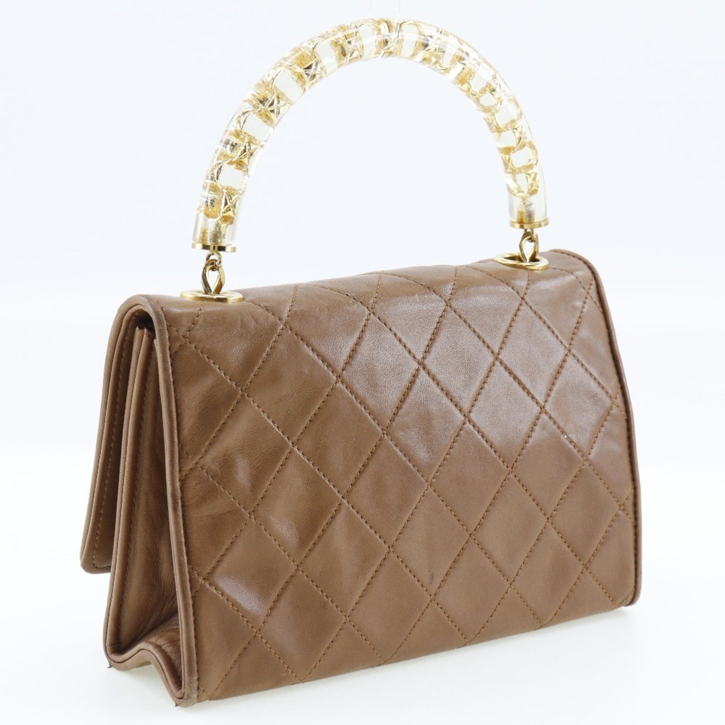 Chanel Beige Leather Handbag ()