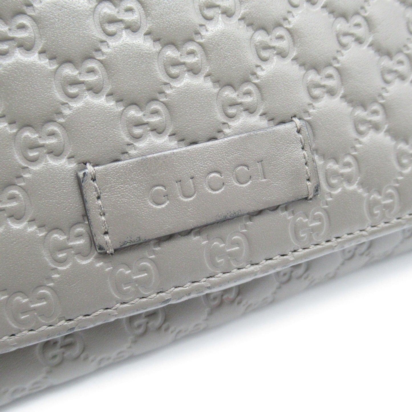 Gucci Gray Leather Long Wallet (Bi-Fold) ()