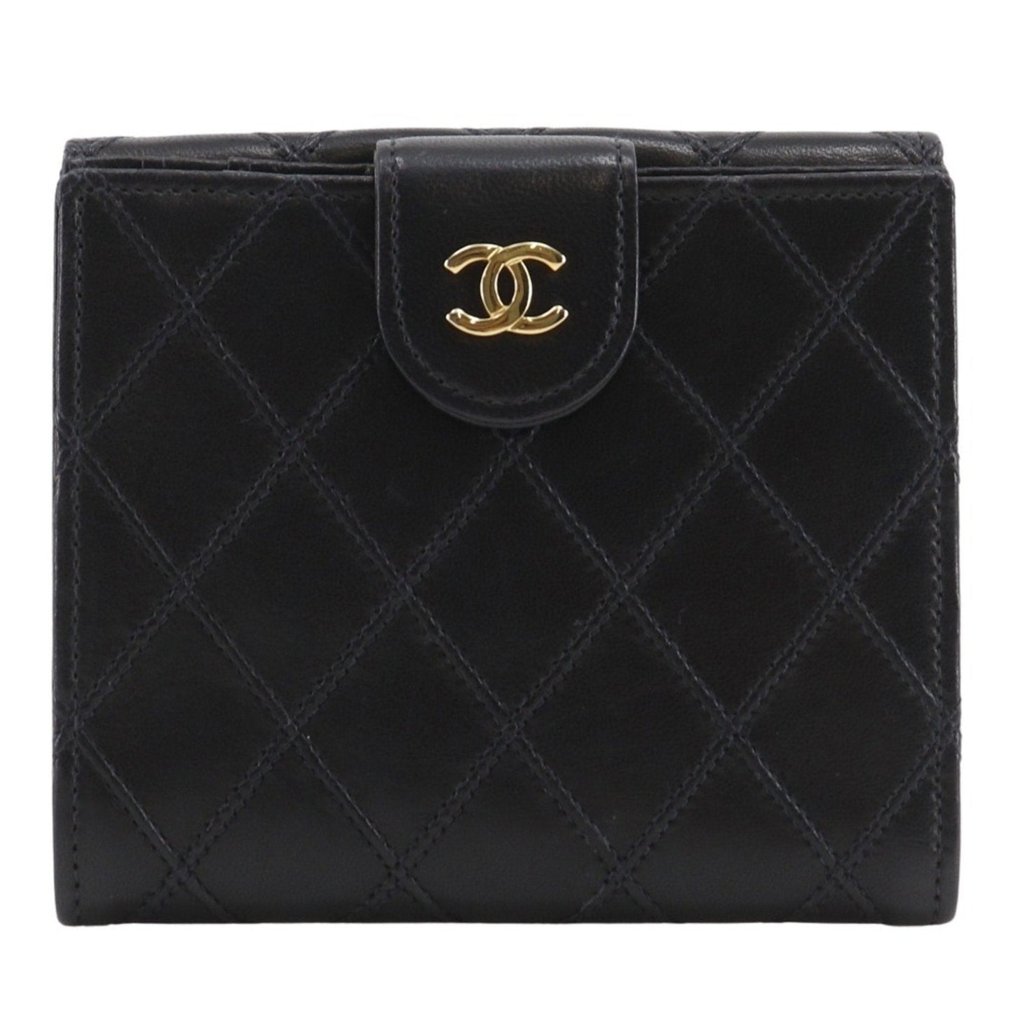 Chanel Black Leather Wallet (Bi-Fold) ()