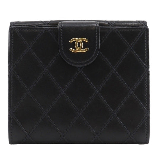 Chanel Black Leather Wallet (Bi-Fold) ()
