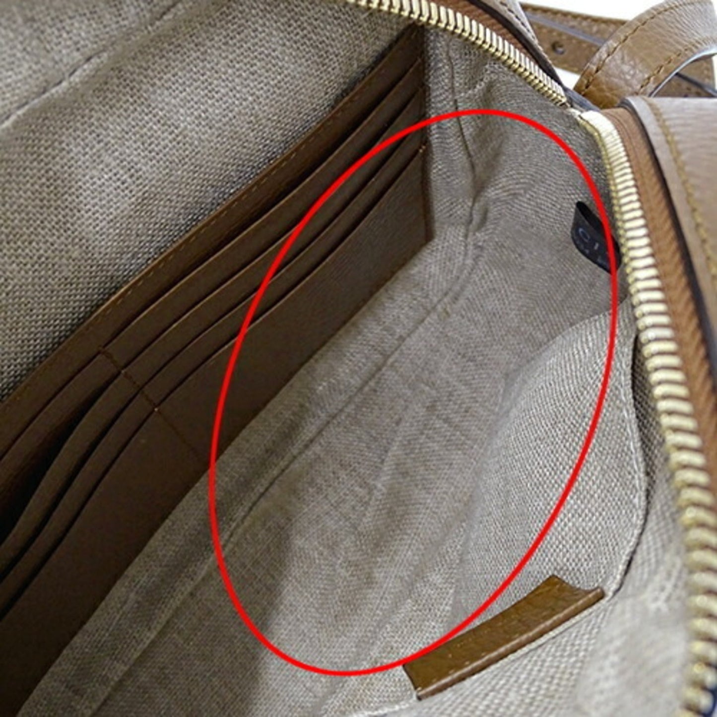 Gucci Gg Canvas Beige Brown Gg Canvas Shoulder Bag ()