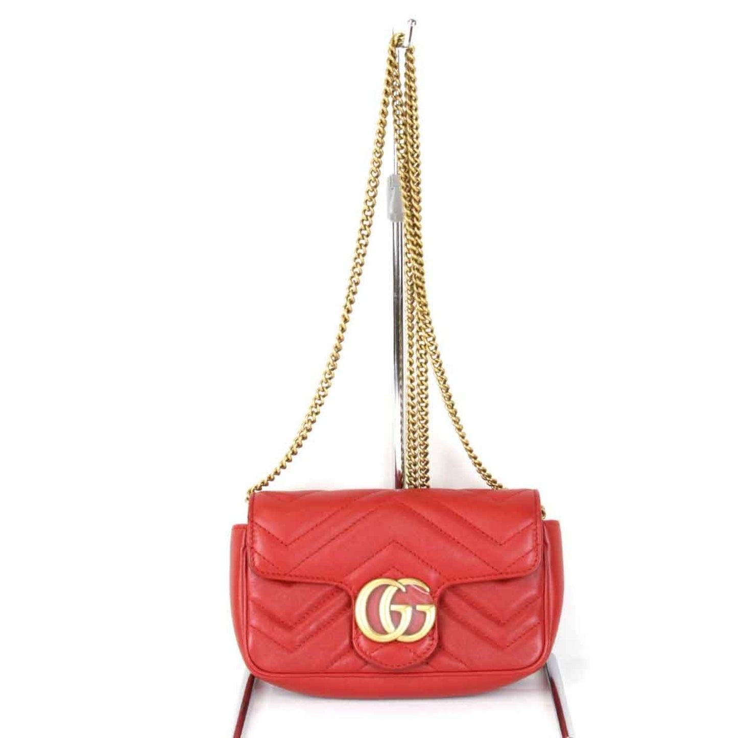 Gucci Red Color Leather Shoulder Bag ()