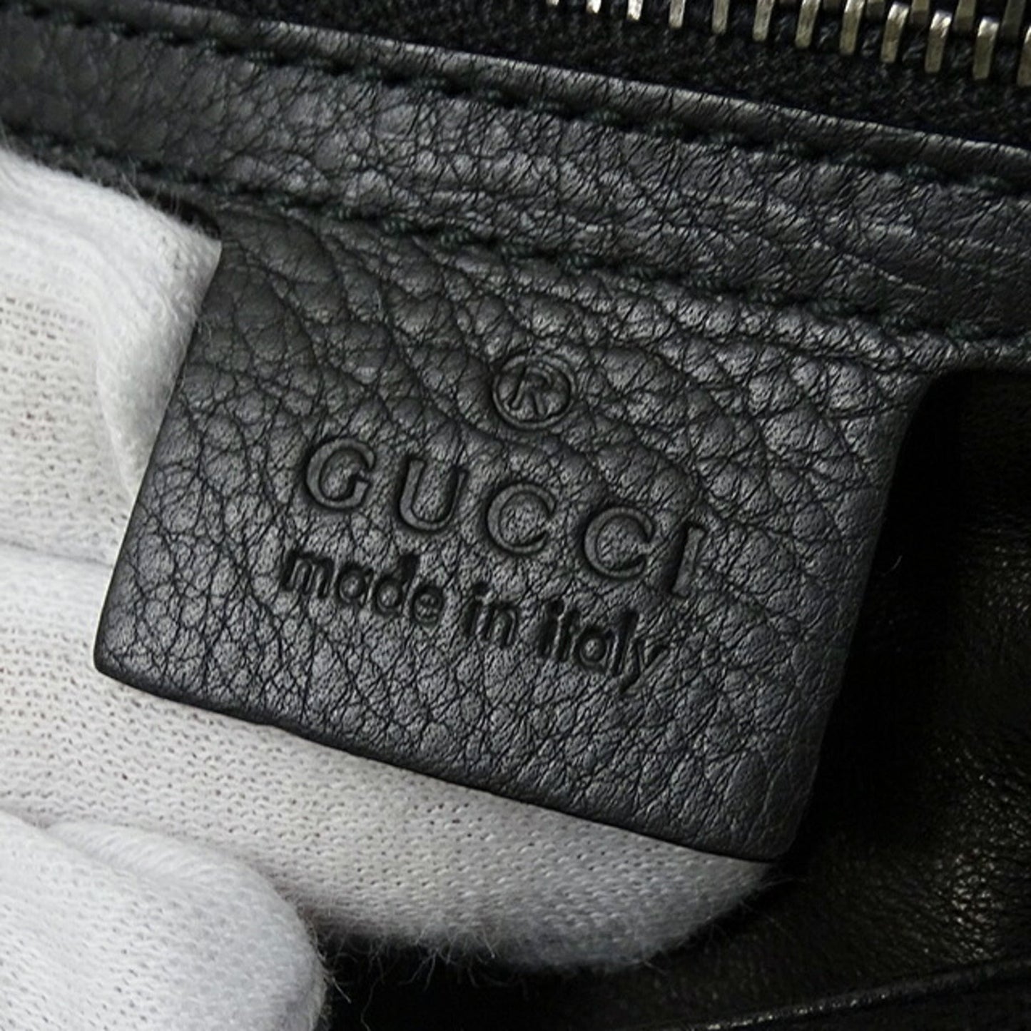 Gucci Black Leather Handbag Shoulder Bag ()