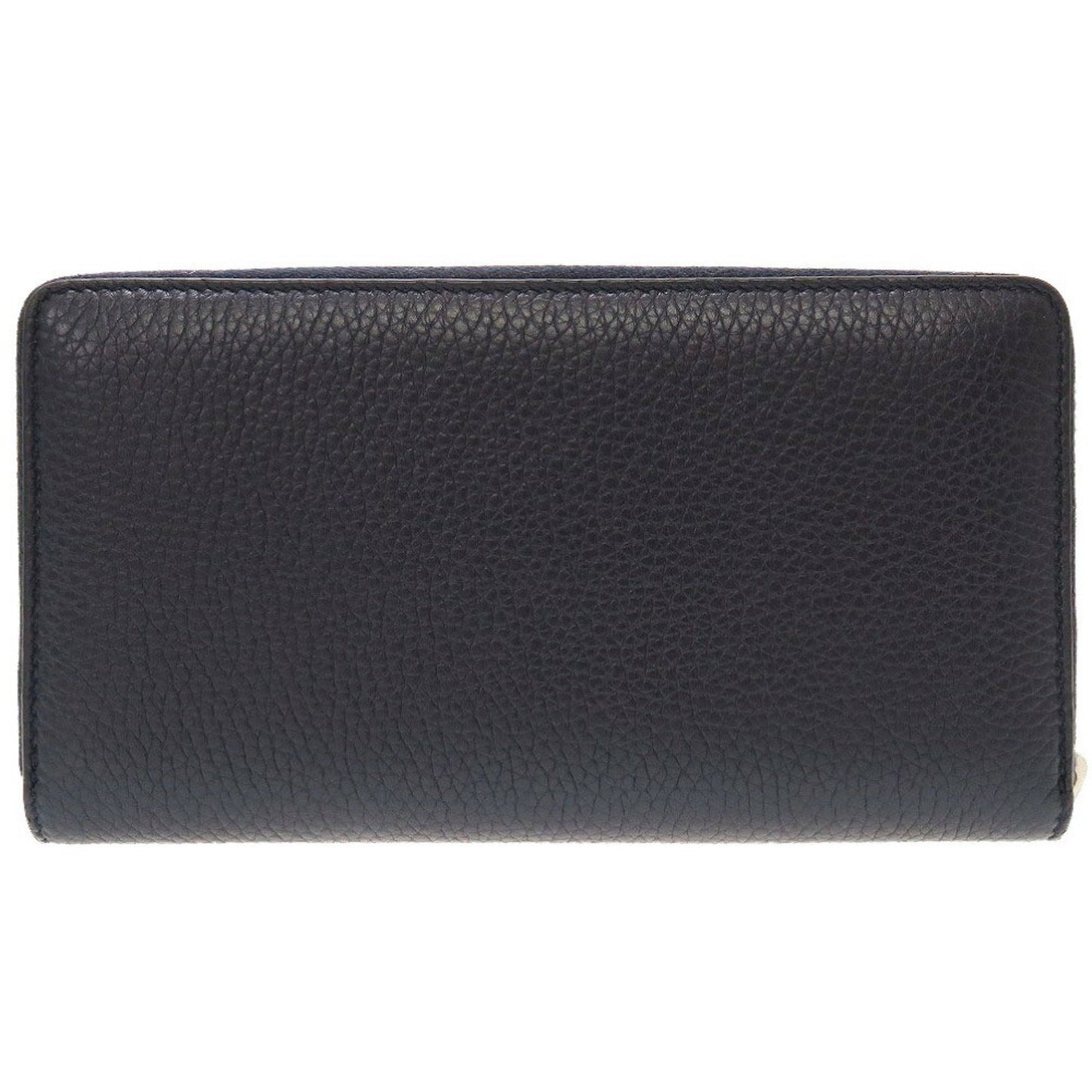 Gucci Navy Leather Long Wallet (Bi-Fold) ()