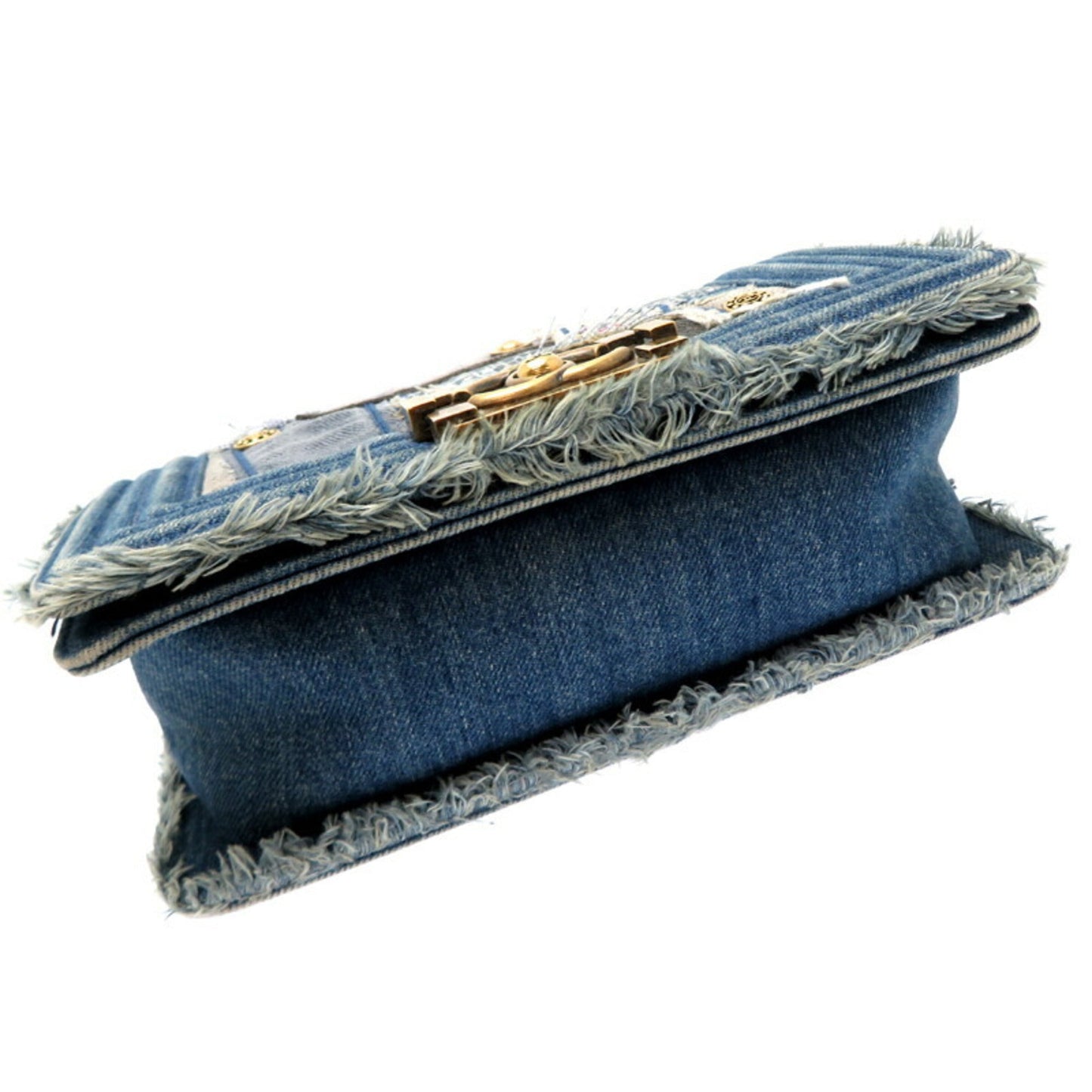 Chanel Blue Denim Shoulder Bag ()