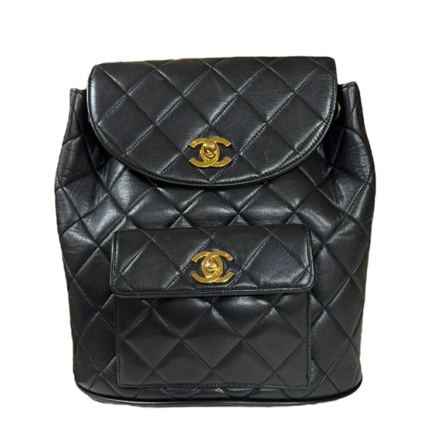 Chanel Black Leather Backpack ()