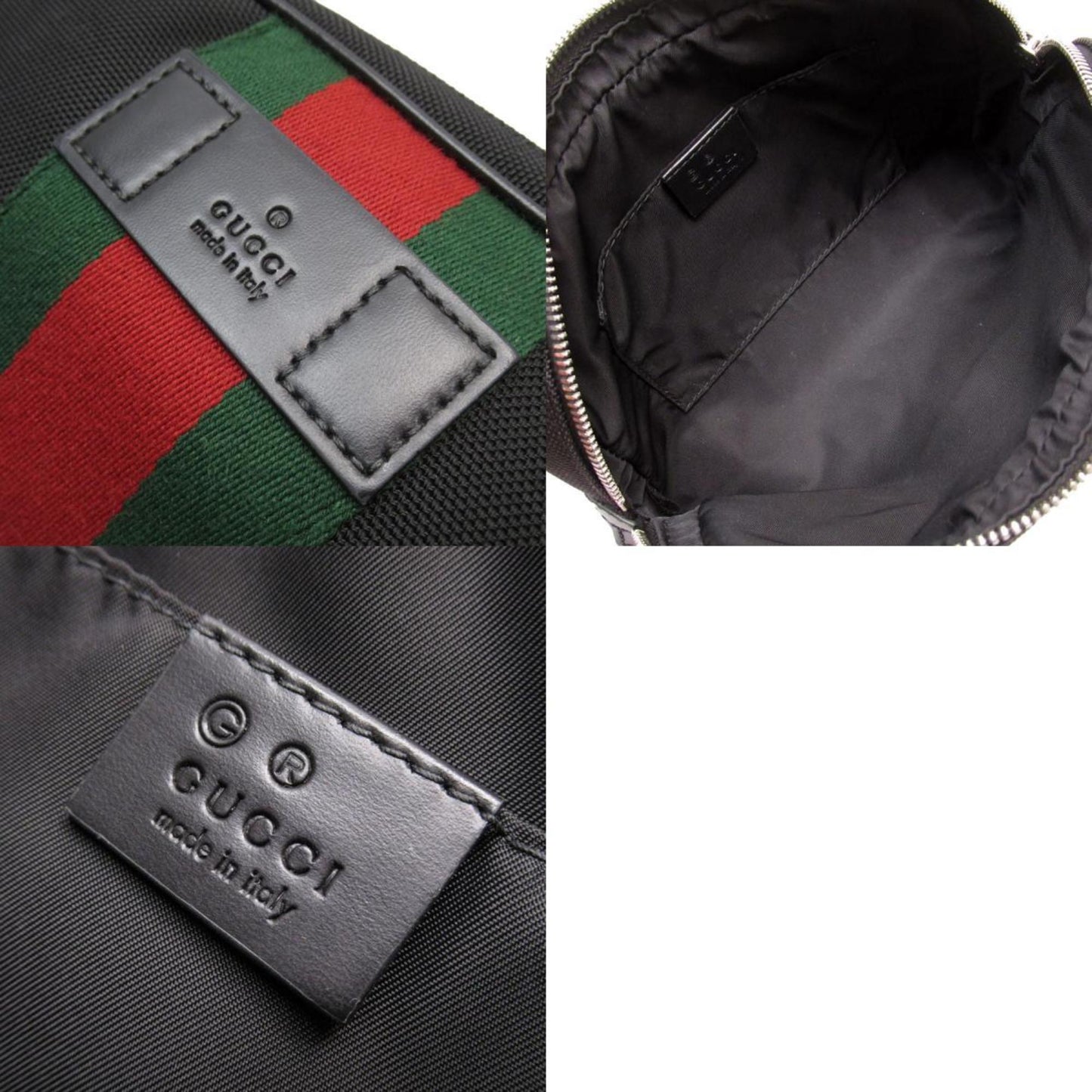 Gucci Black Nylon Canvas Sling Bag ()