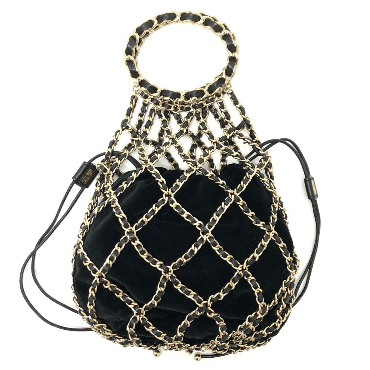 Chanel Black Suede Leather Handbag ()