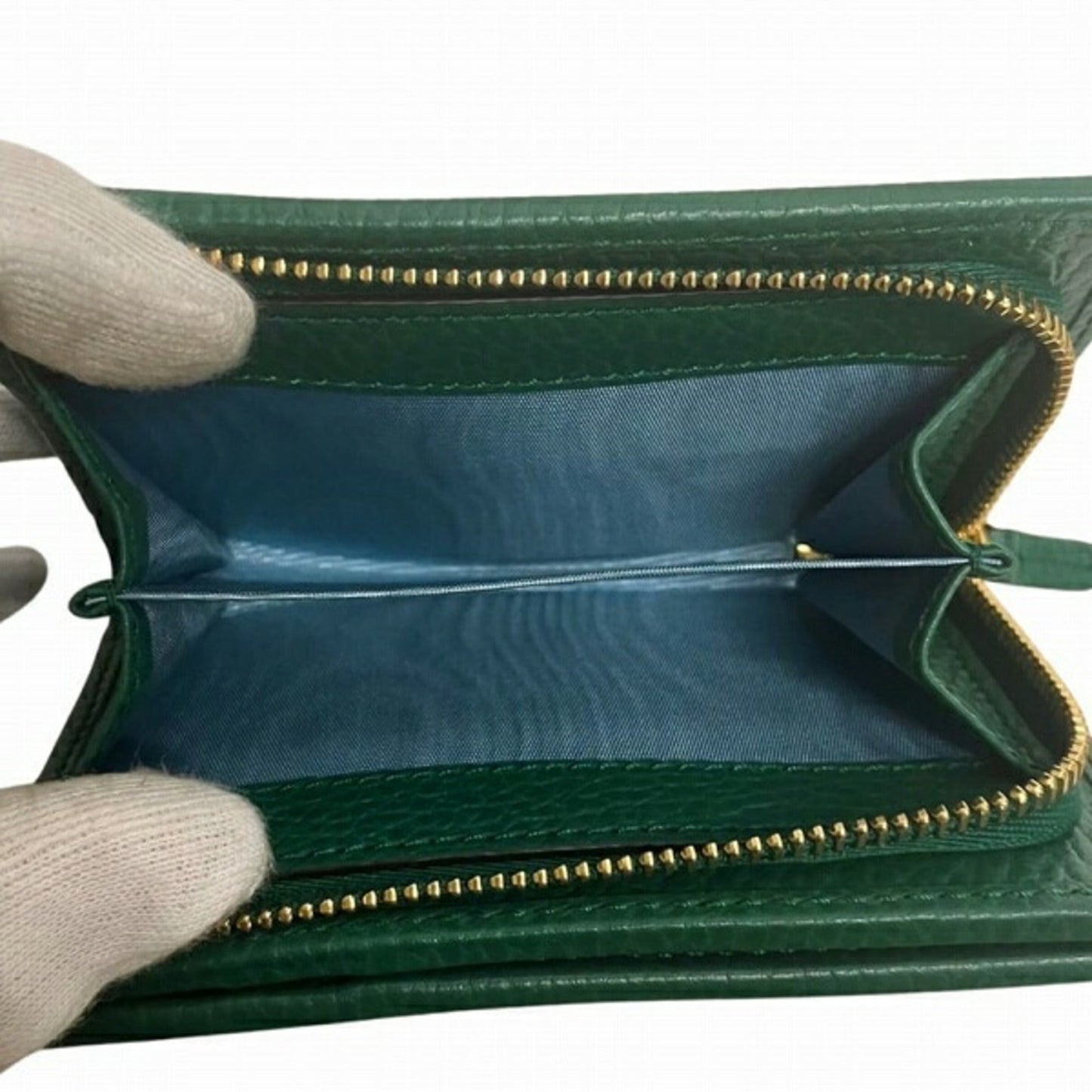 Gucci Green Leather Long Wallet (Bi-Fold) ()