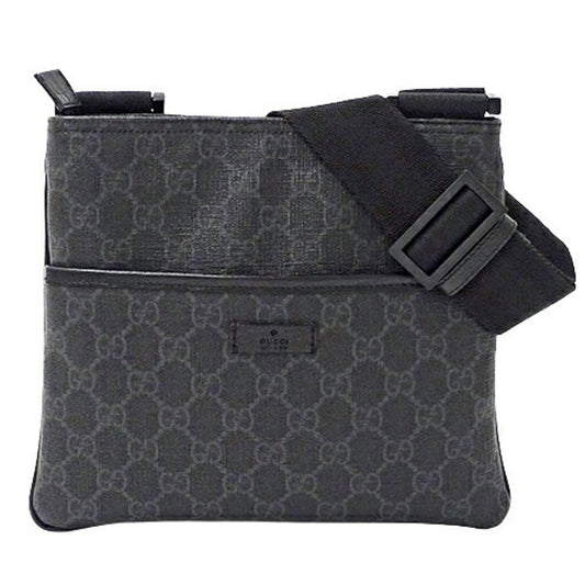Gucci Black Gg Supreme Canvas Shoulder Bag ()
