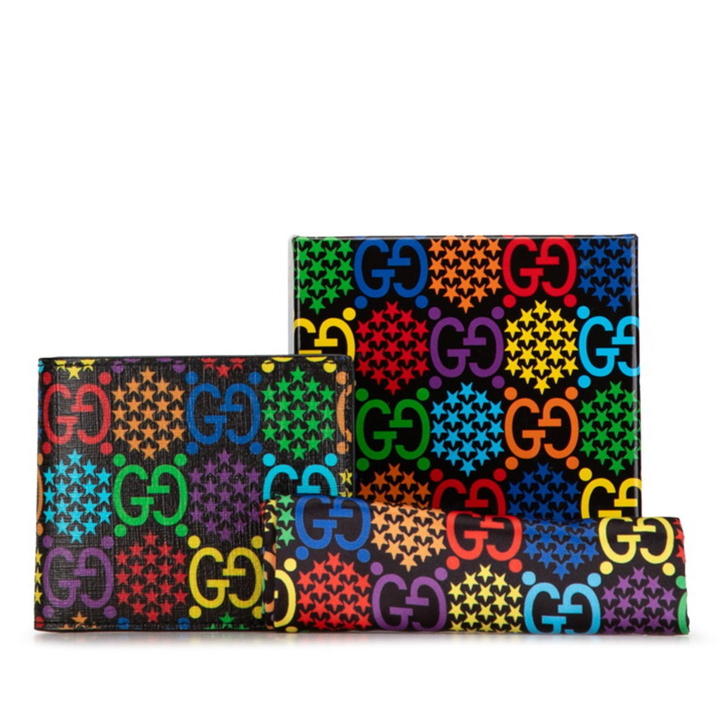 Gucci Black Multi-Color Pvc Wallet (Bi-Fold) ()