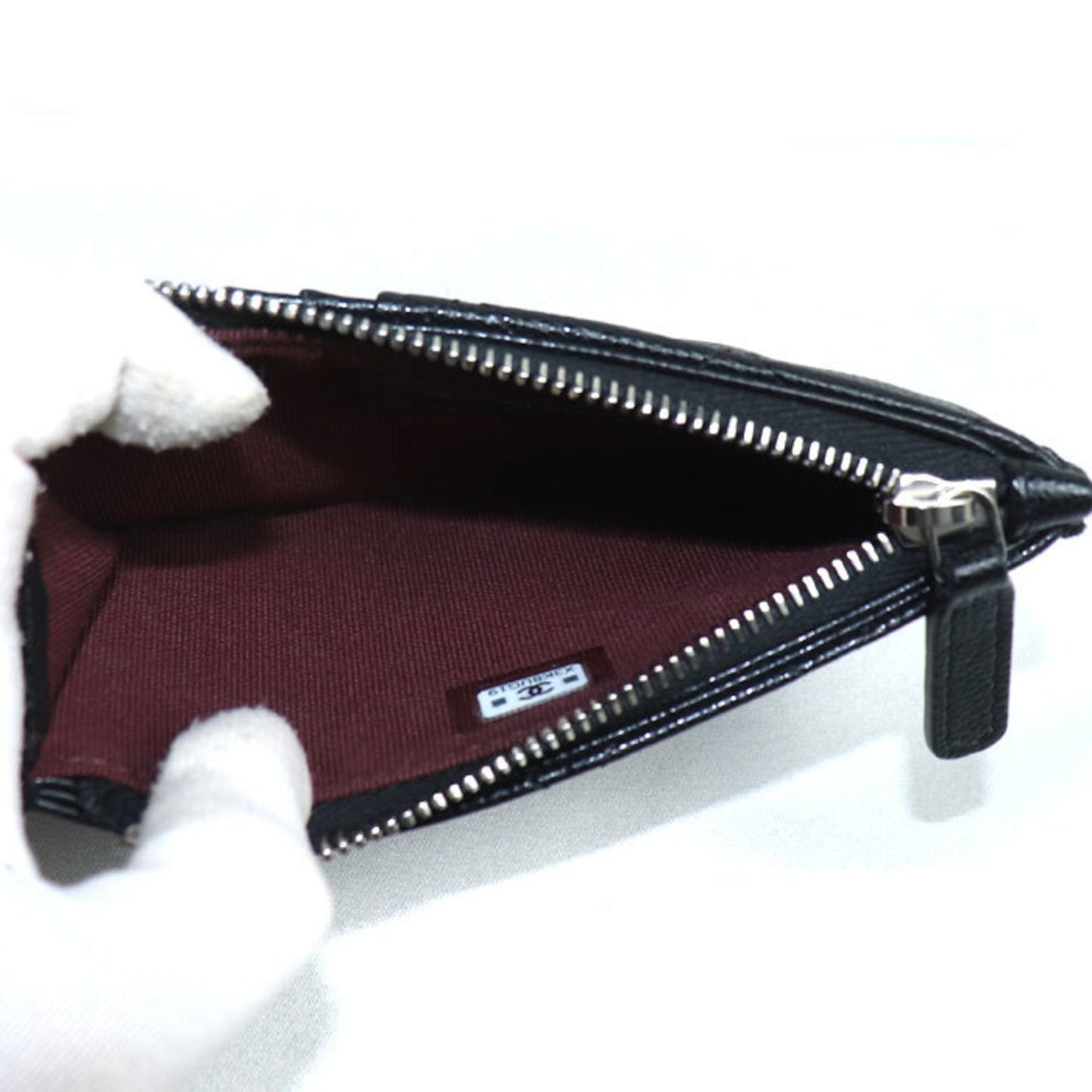 Chanel Black Grained Calfskin Coin Purse/Coin Case ()