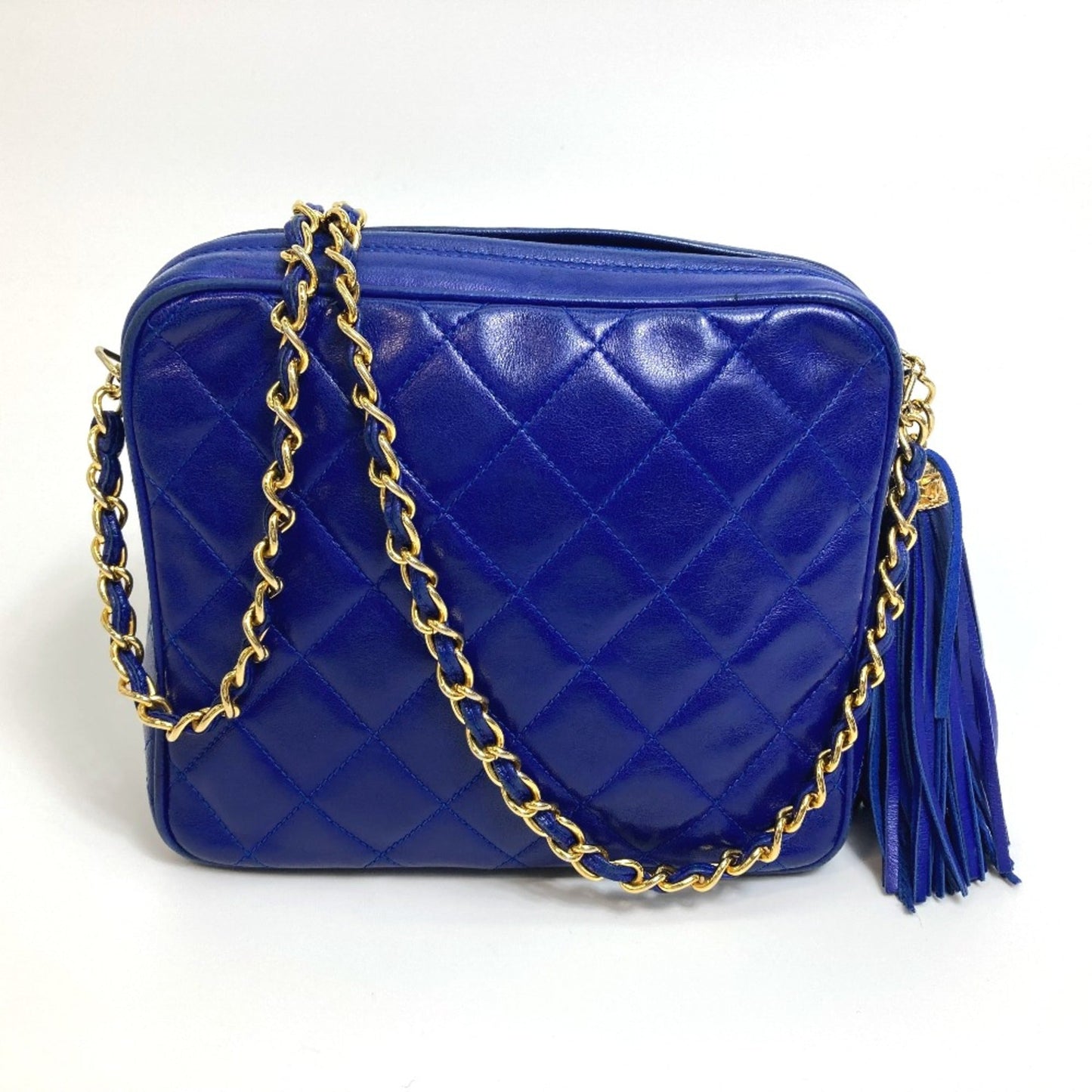 Chanel Blue Leather Shoulder Bag ()
