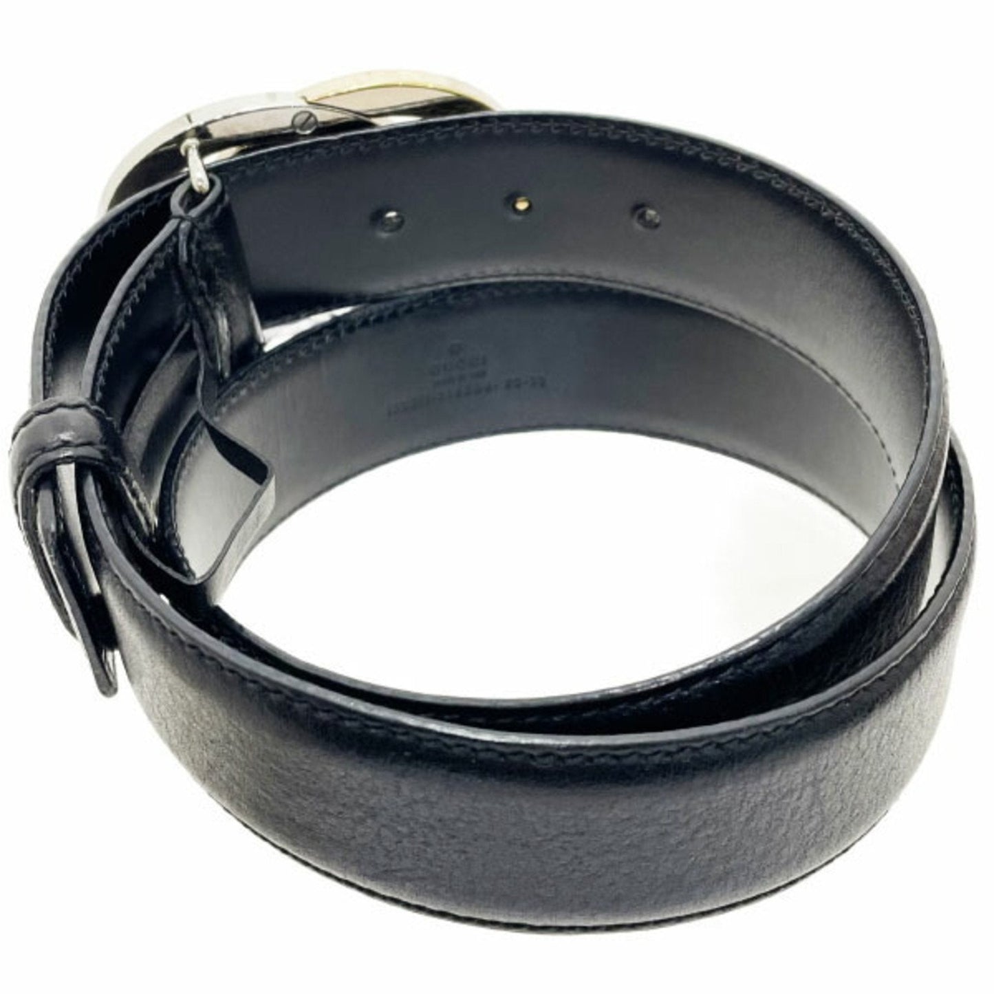 Gucci Black Gold Silver Standard Belt ()