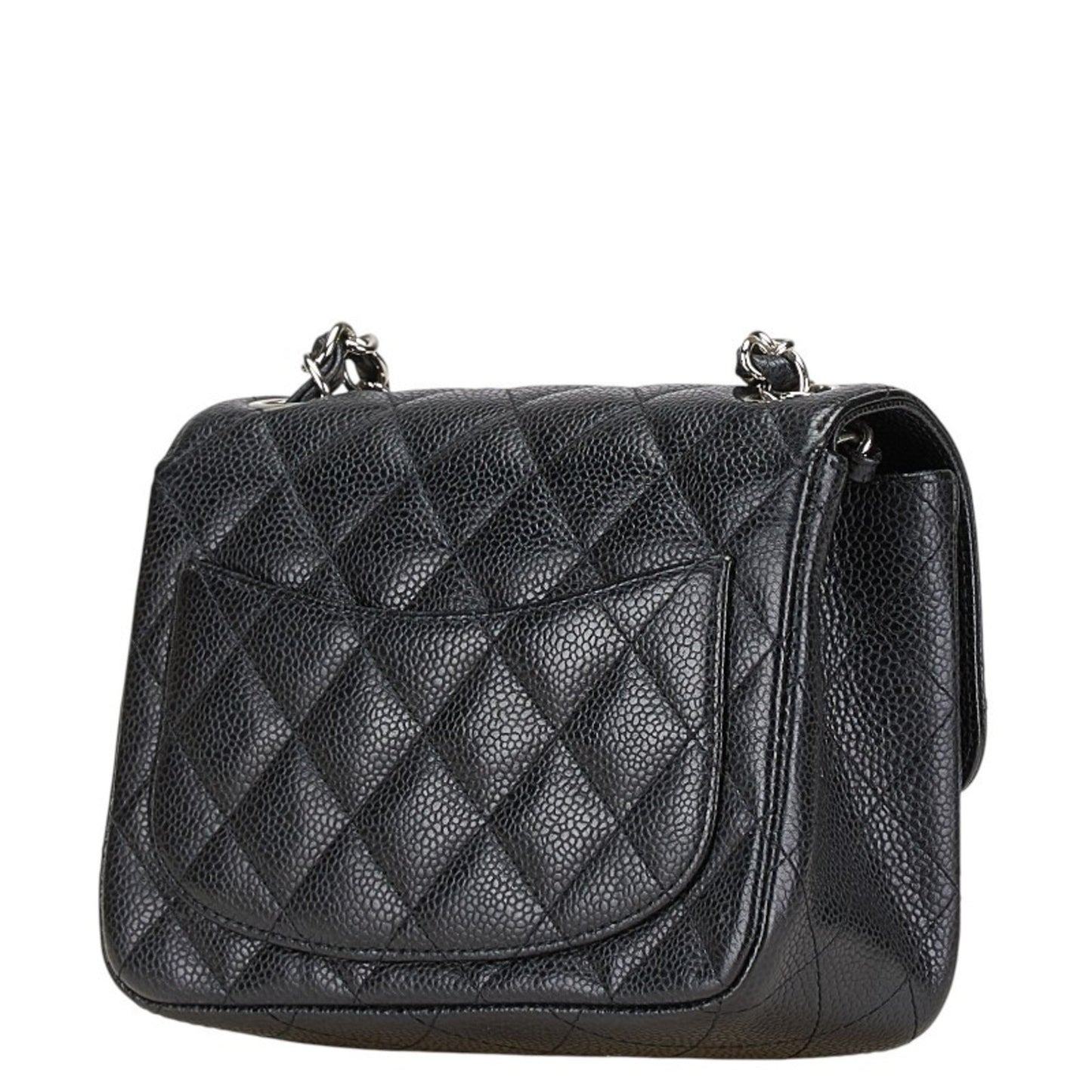 Chanel Black Grained Calfskin Shoulder Bag ()