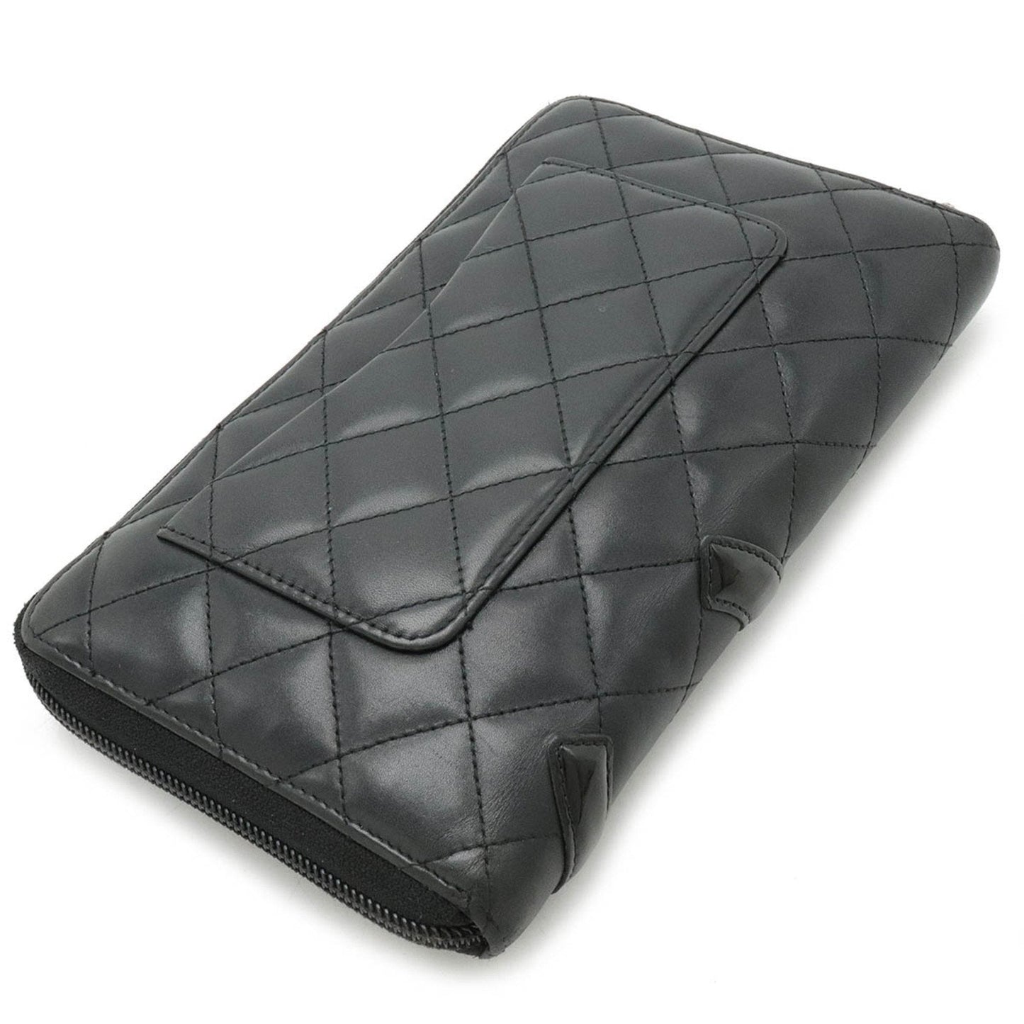 Chanel Black Pink Leather Wallet (Bi-Fold) ()