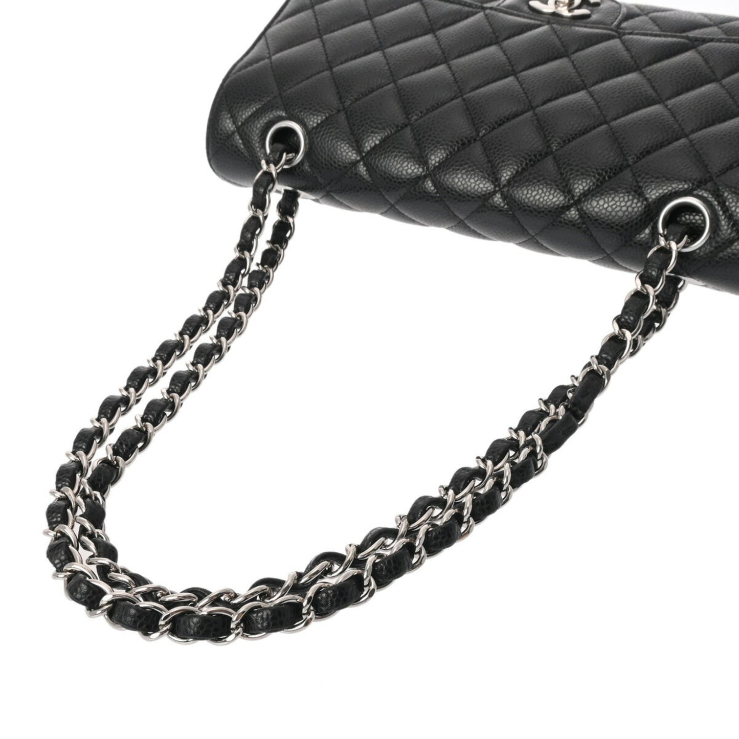 Chanel Black Caviar Leather Shoulder Bag ()