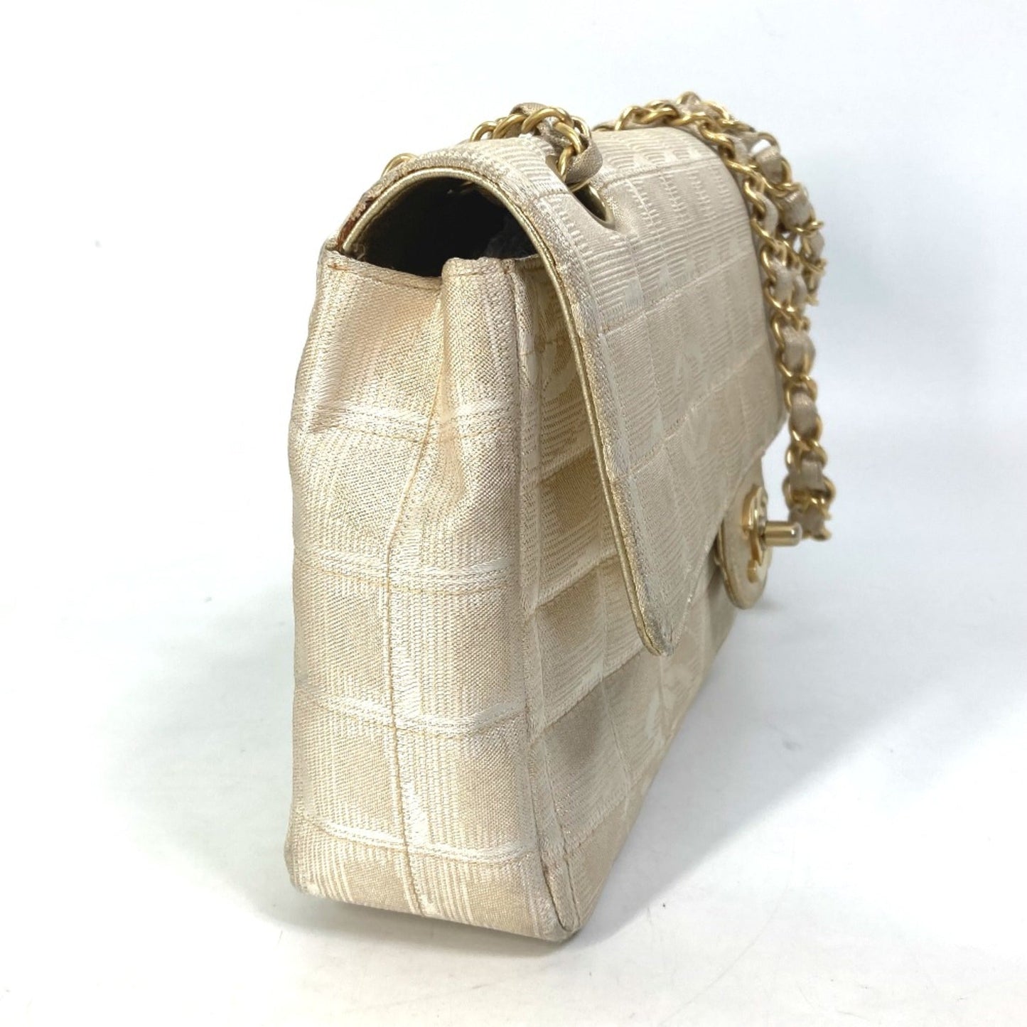Chanel Beige Cloth Shoulder Bag ()