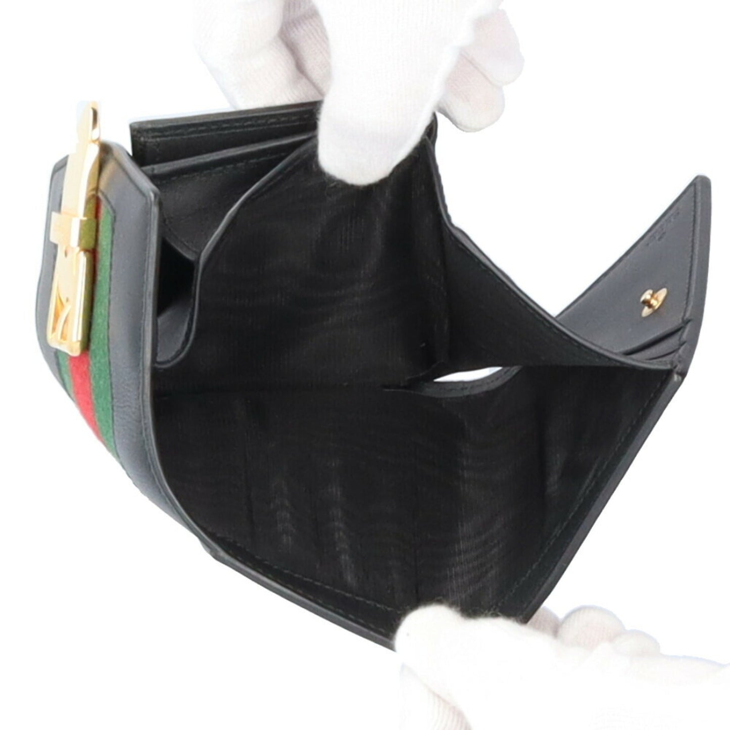 Gucci Black Leather Wallet (Tri-Fold) ()