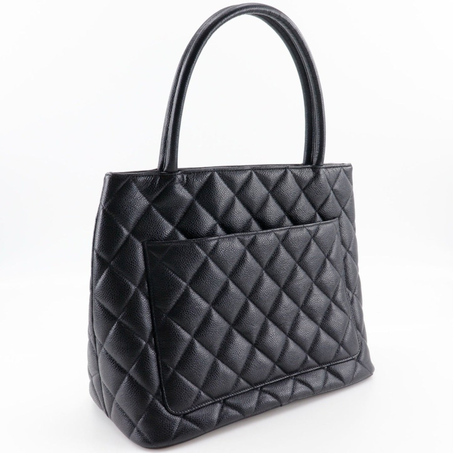 Chanel Black Caviar Leather Tote Bag ()