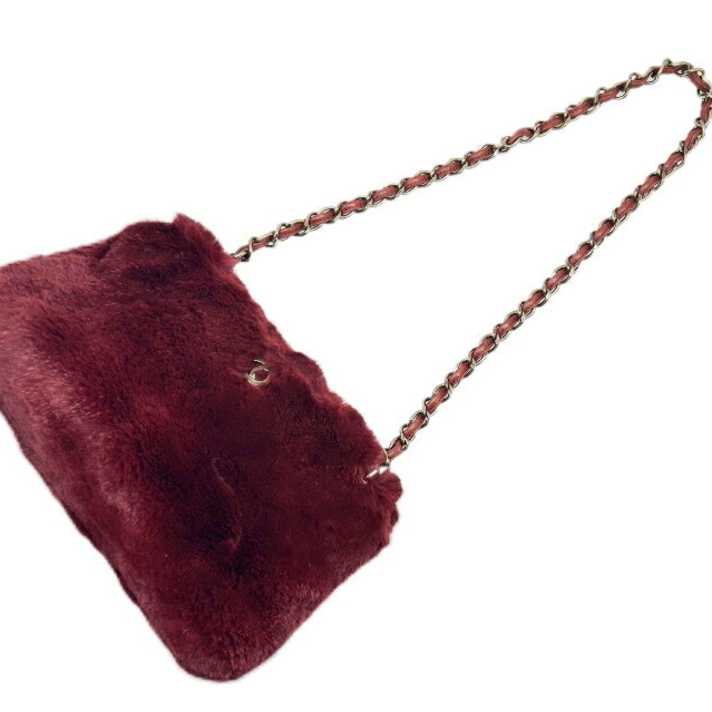 Chanel Bordeaux Red Color Lapin Shoulder Bag ()