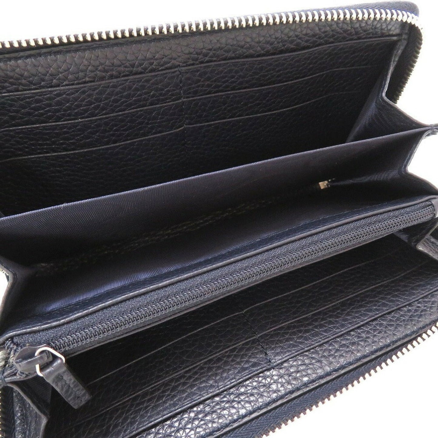 Gucci Navy Leather Long Wallet (Bi-Fold) ()