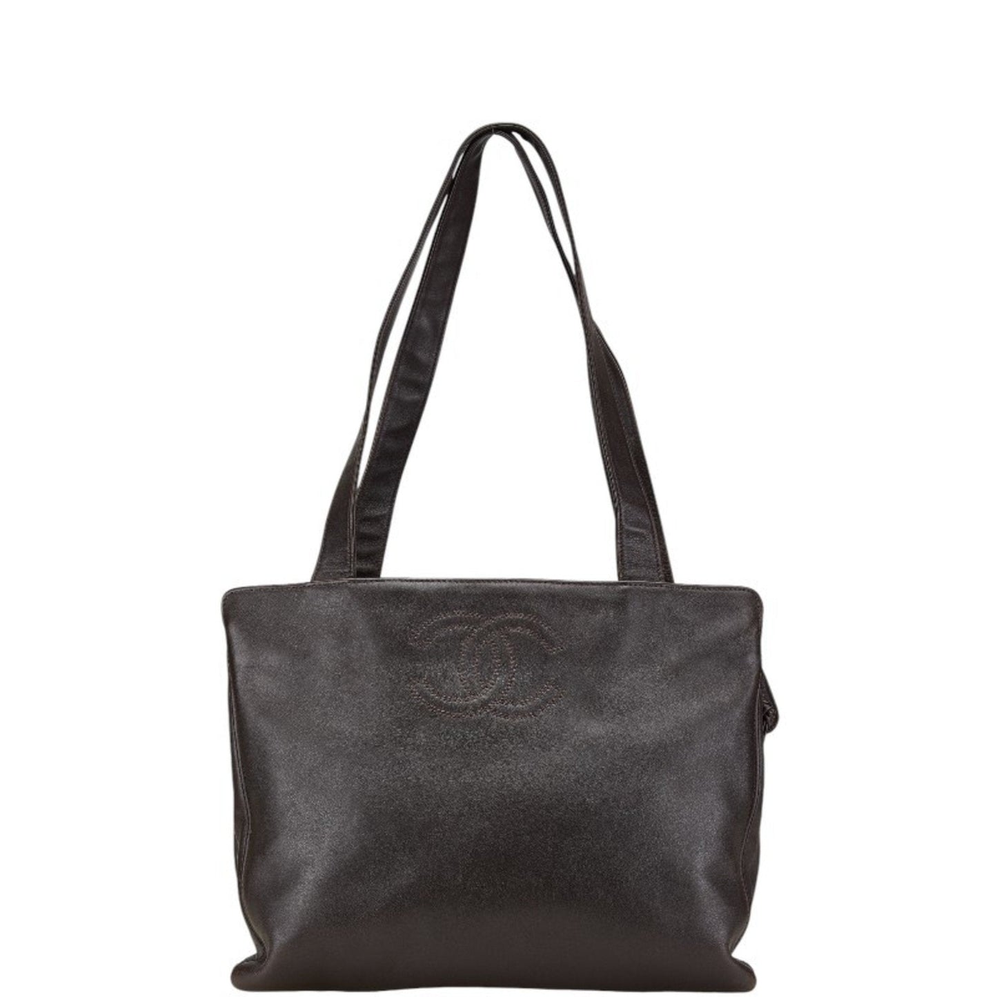 Chanel Brown Leather Shoulder Bag Tote Bag ()