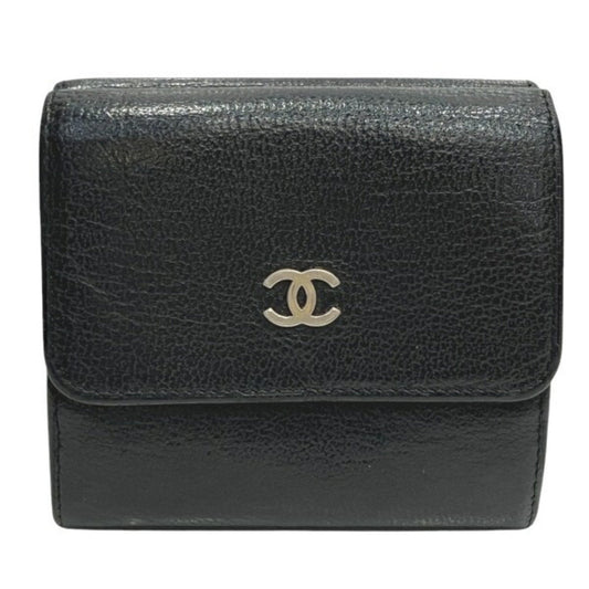 Chanel Black Leather Wallet (Tri-Fold) ()