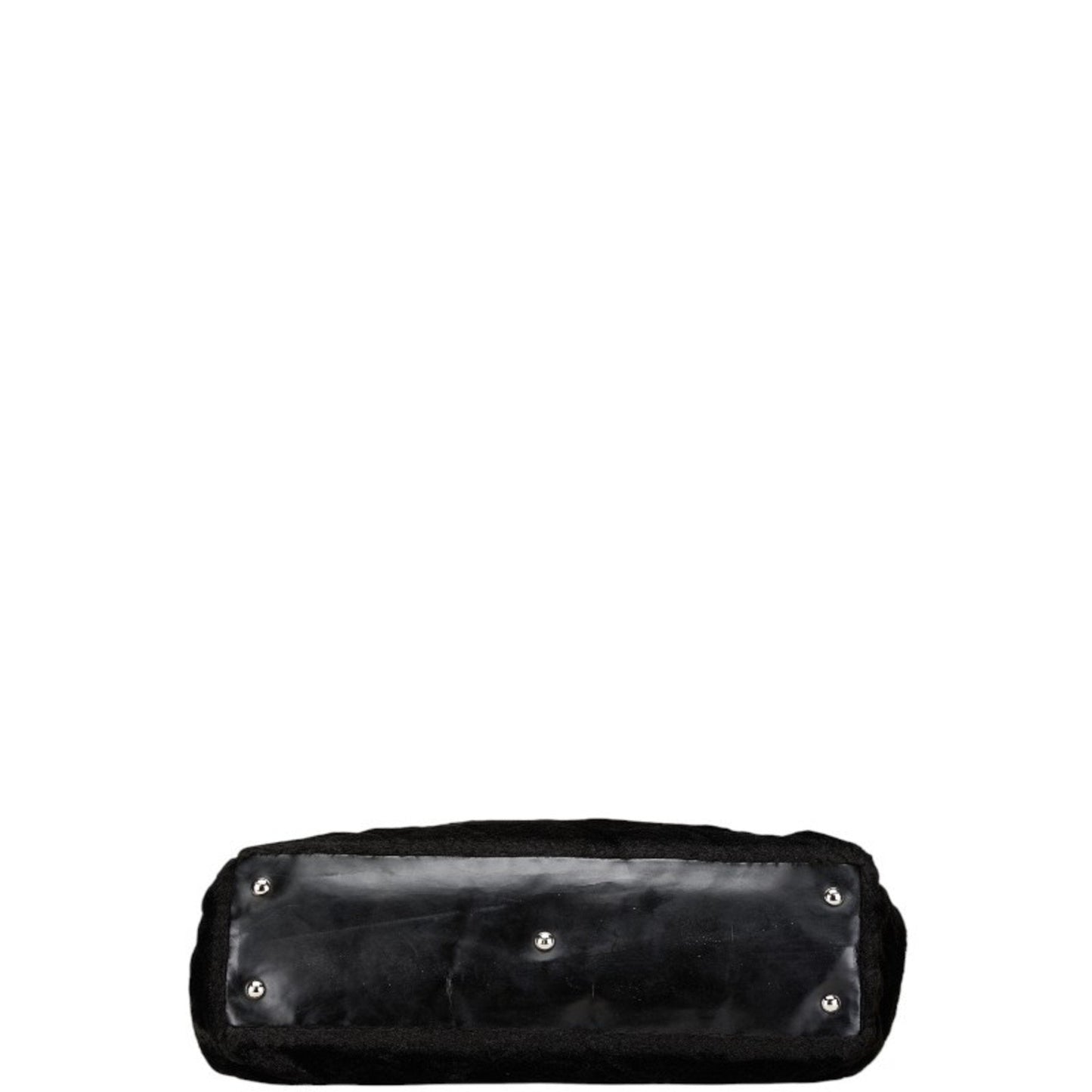 Chanel Black Faux Fur Shoulder Bag Tote Bag ()