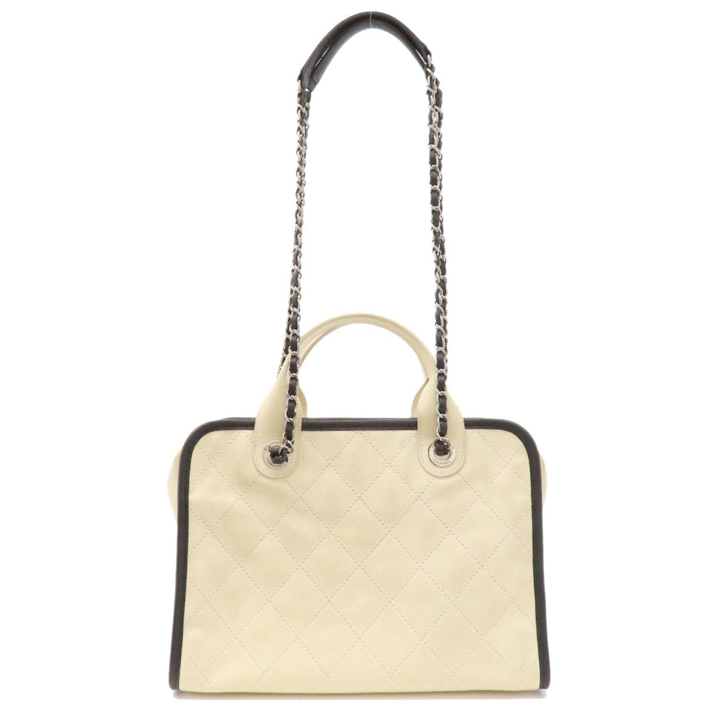 Chanel Black Ivory Caviar Leather Tote Bag ()