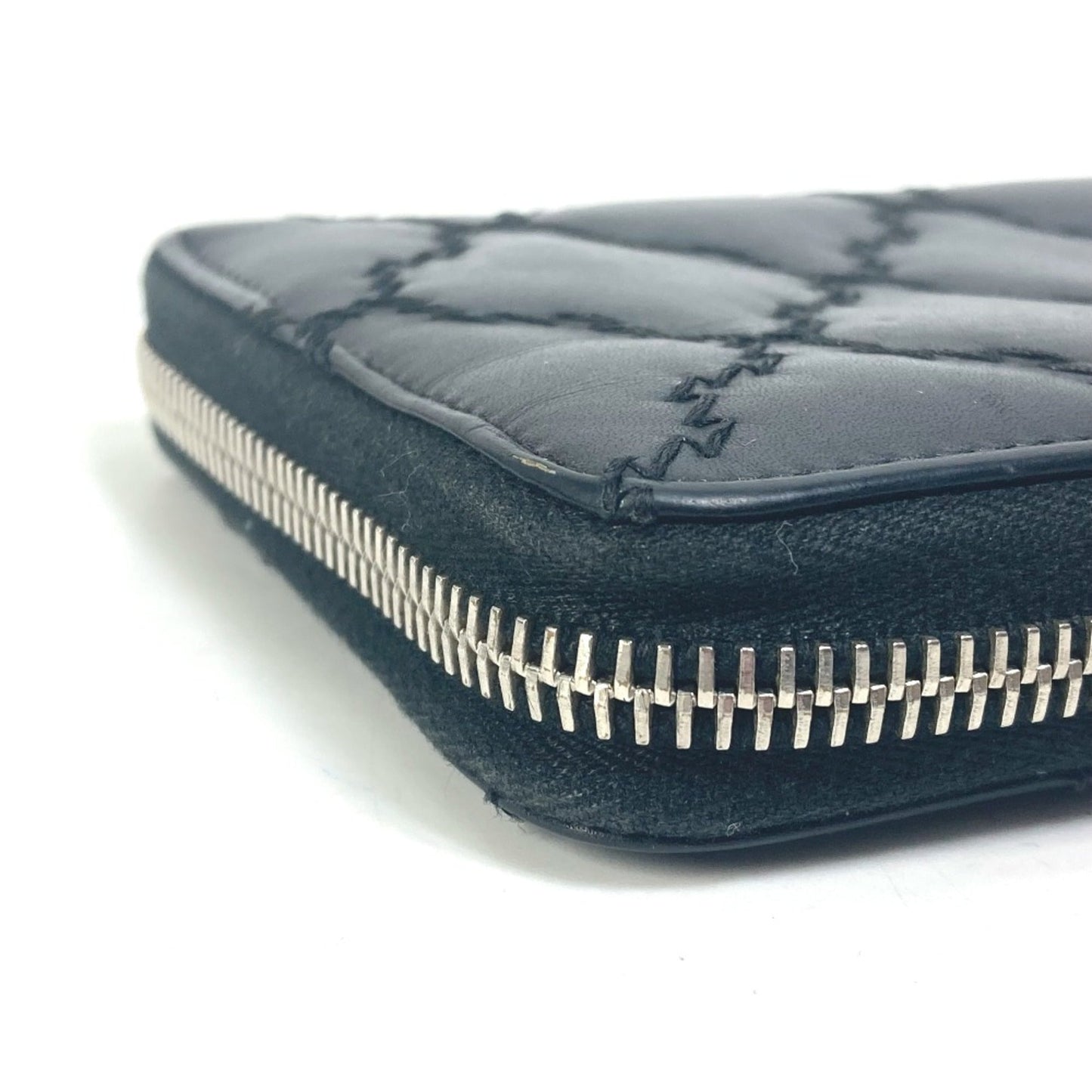 Chanel Black Leather Long Wallet (Bi-Fold) ()