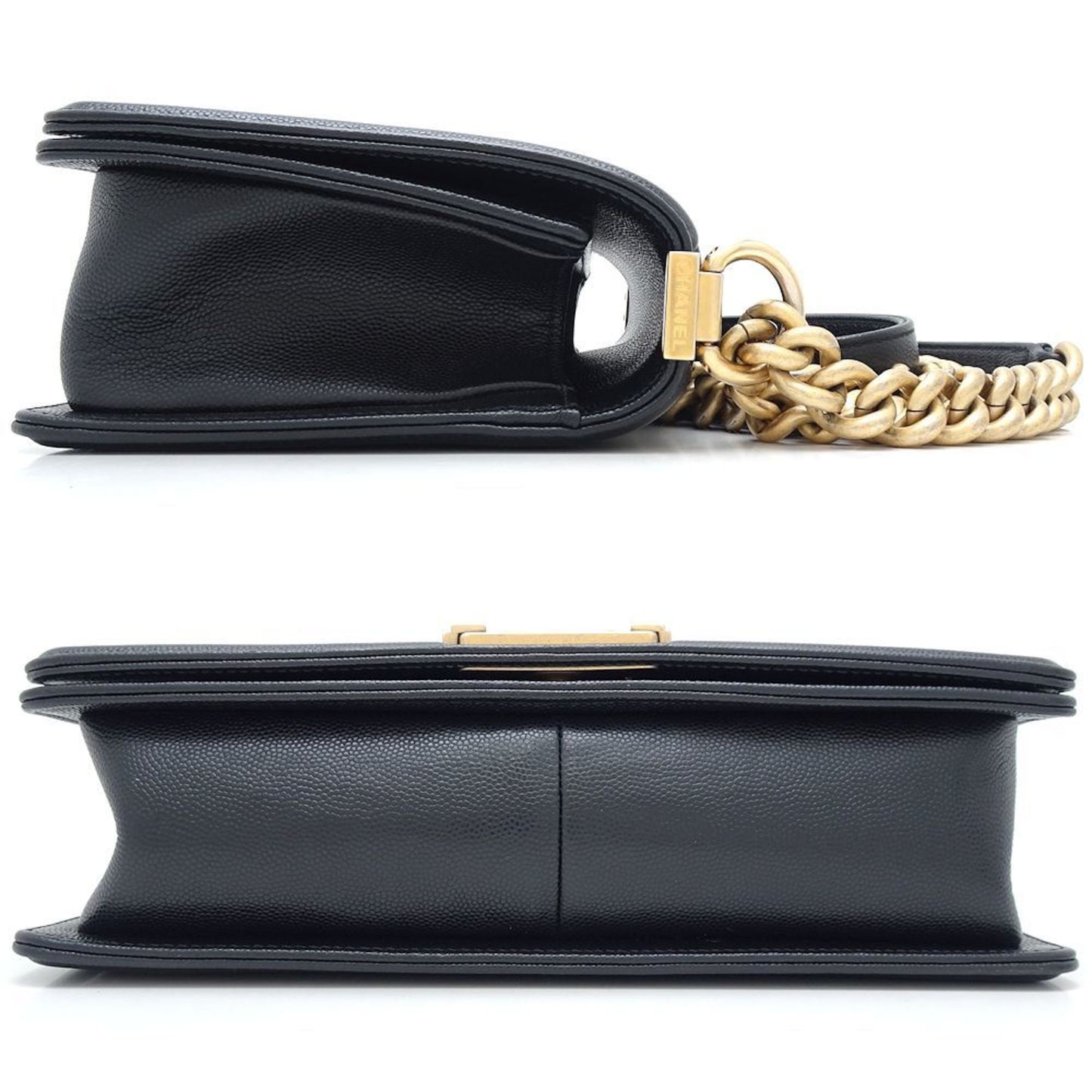 Chanel Black Caviar Leather Shoulder Bag ()