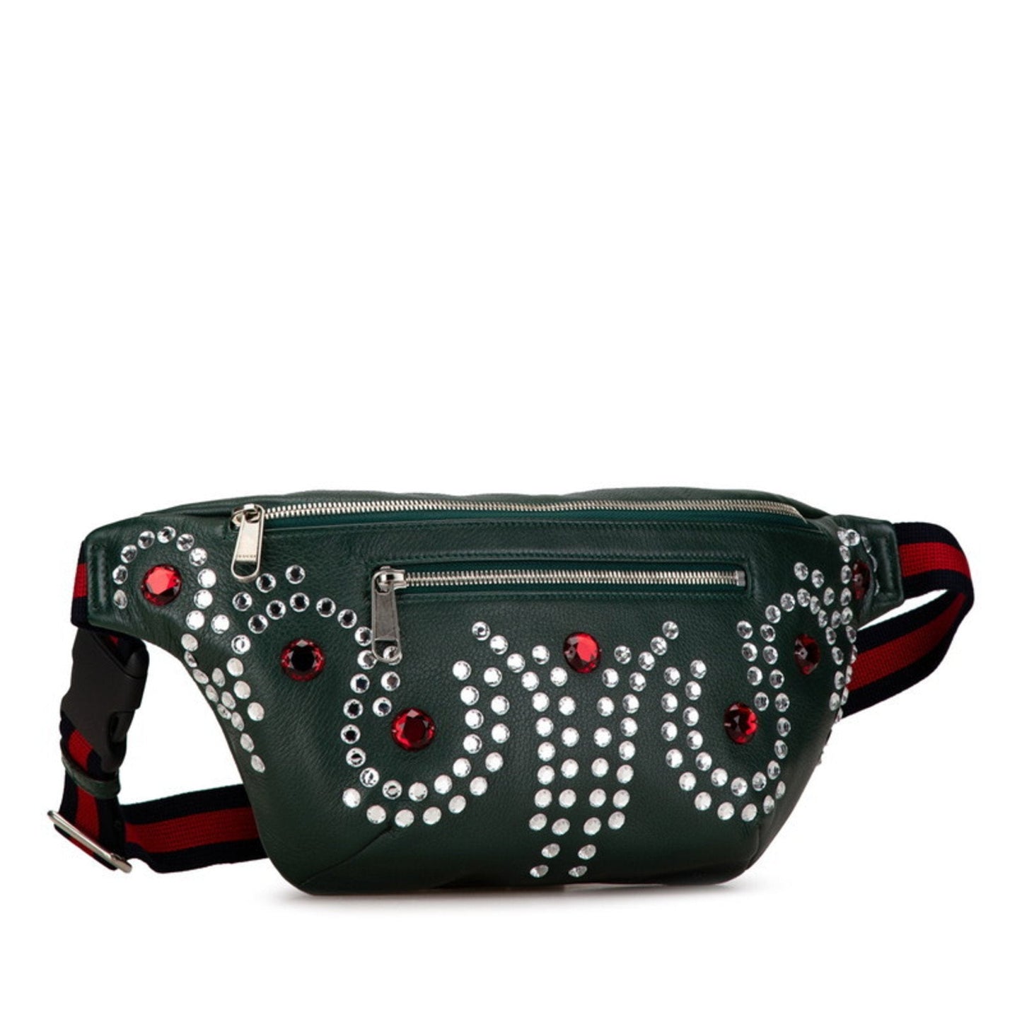 Gucci Moss Green Multi-Color Leather Sling Bag ()