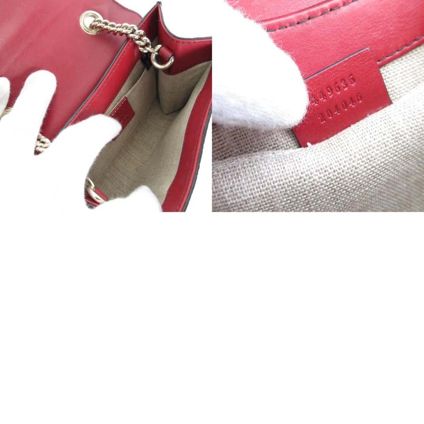 Gucci Bordeaux Leather Shoulder Bag ()