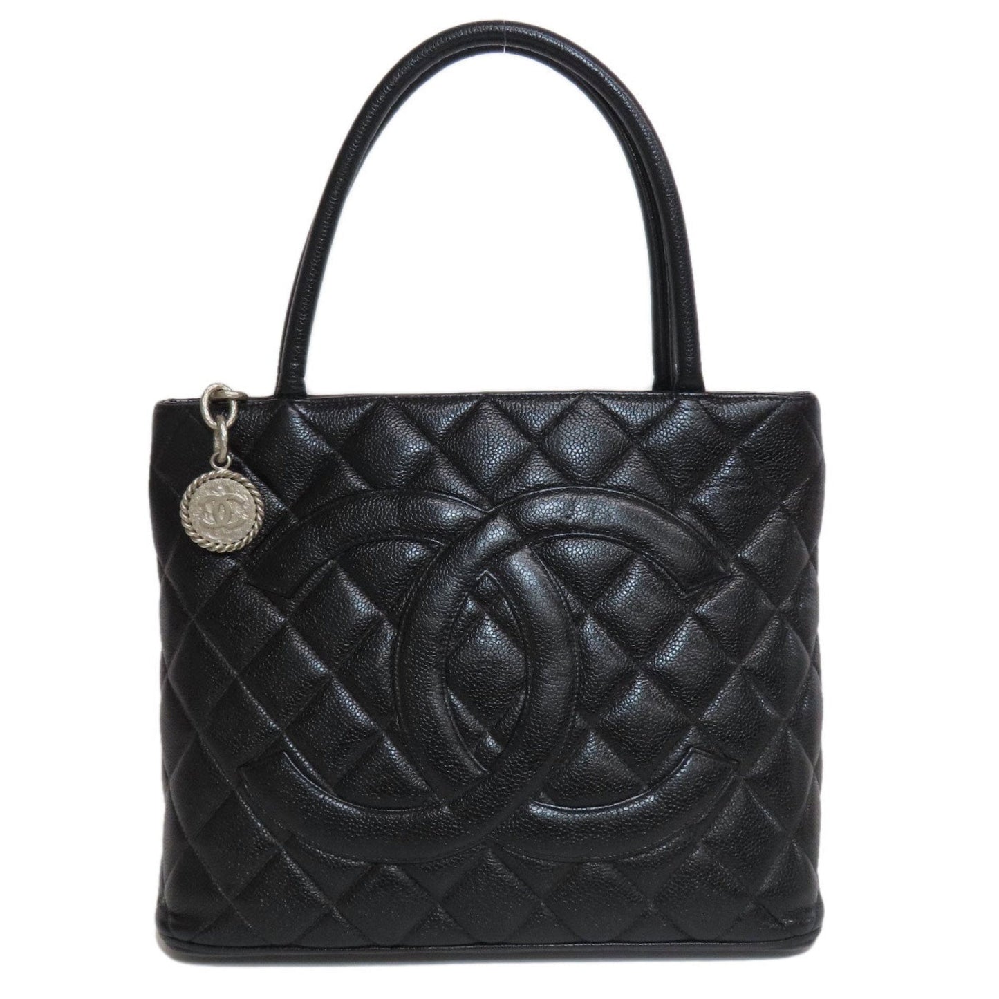 Chanel Black Caviar Leather Tote Bag ()