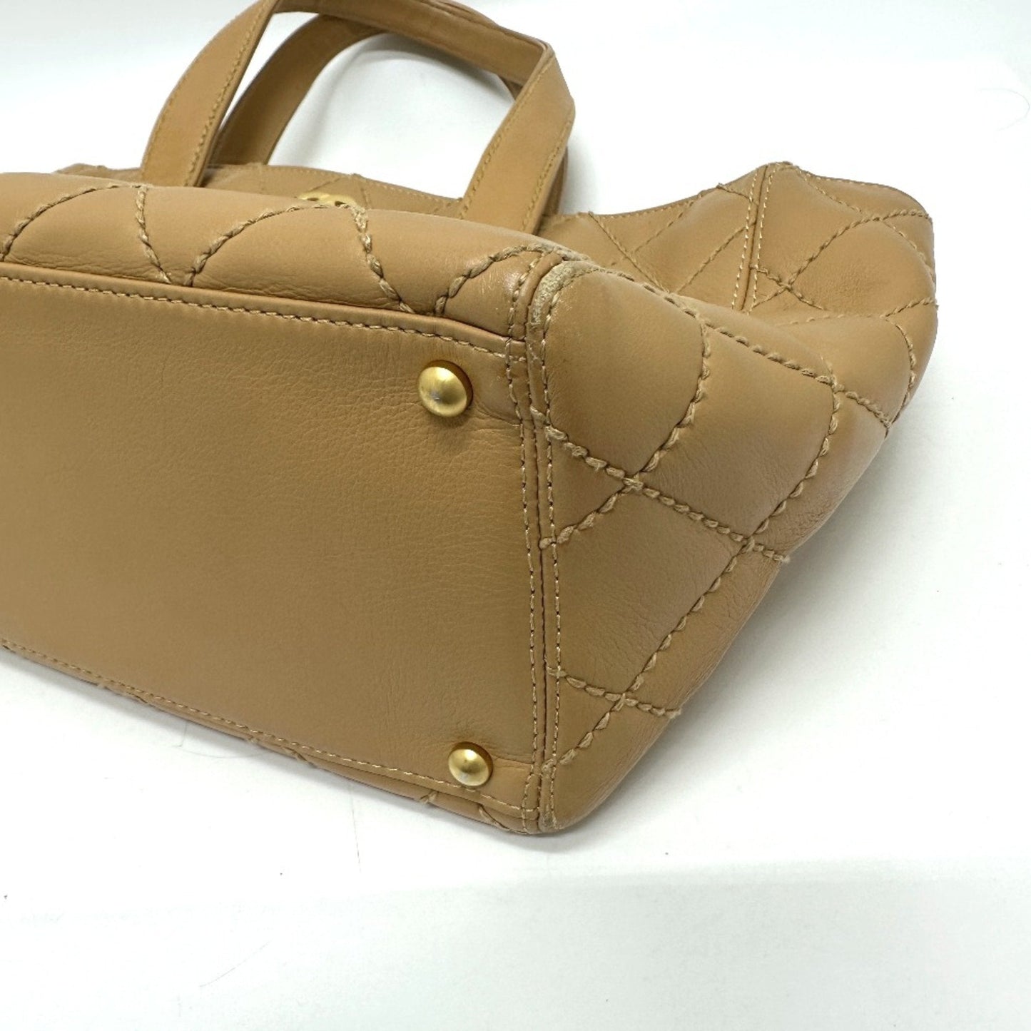 Chanel Beige Leather Tote Bag ()