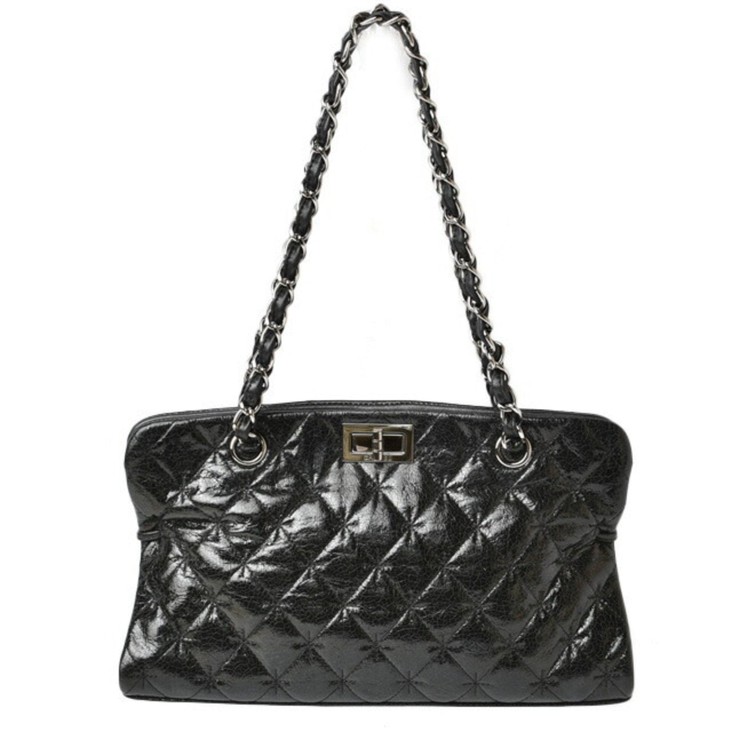 Chanel Black Patent Leather Tote Bag ()