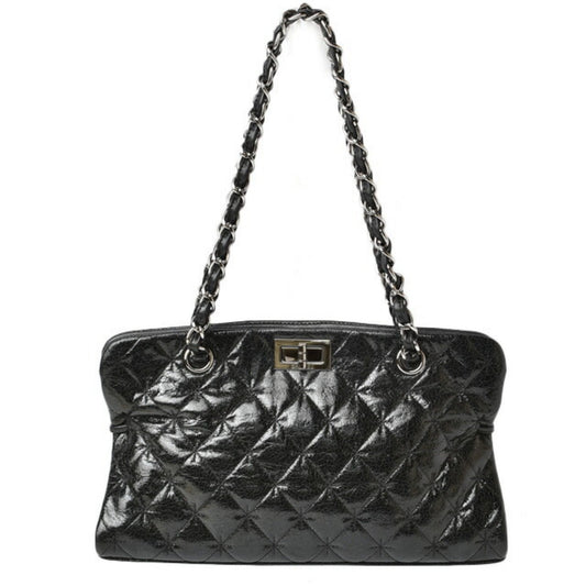 Chanel Black Patent Leather Tote Bag ()