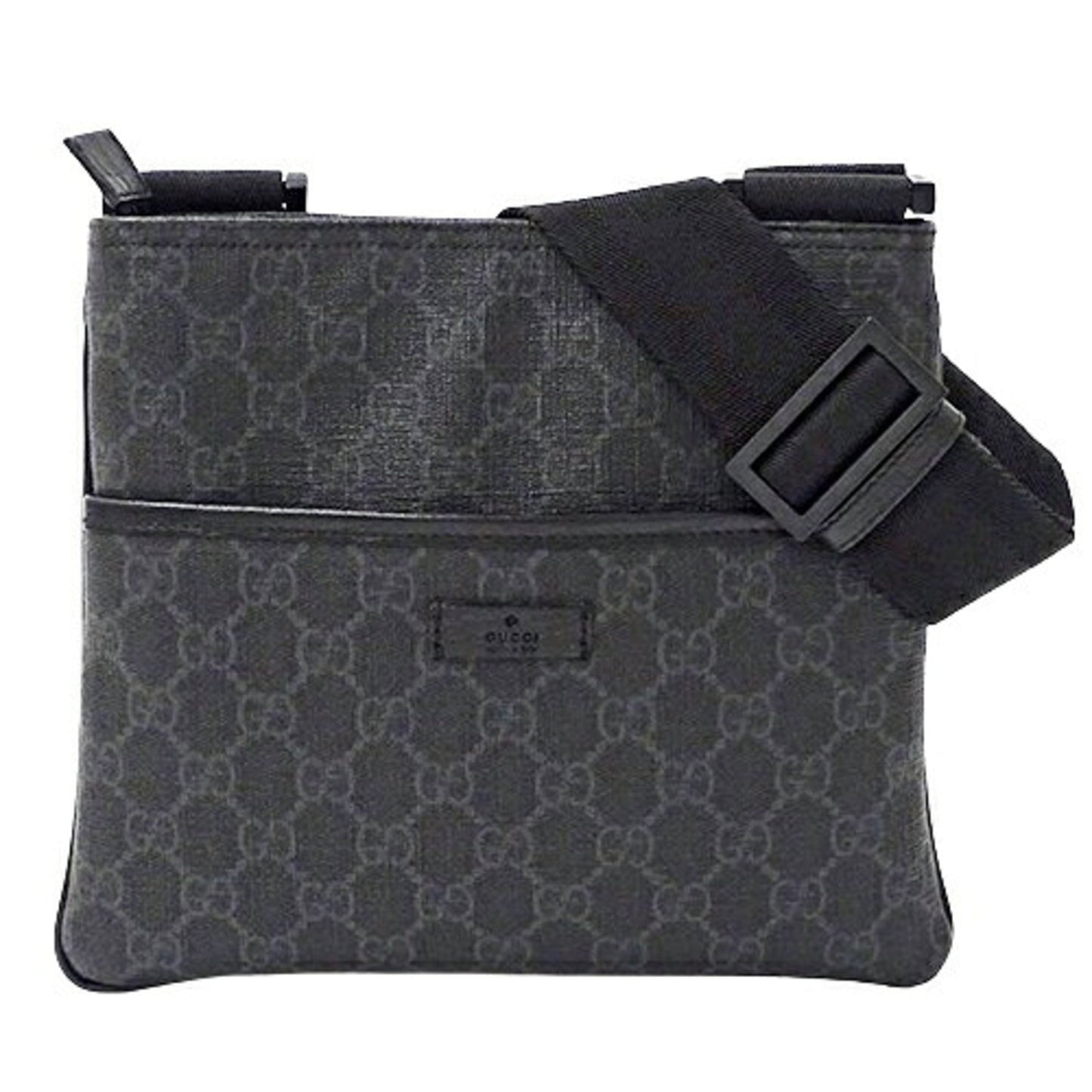 Gucci Black Gg Supreme Canvas Shoulder Bag ()